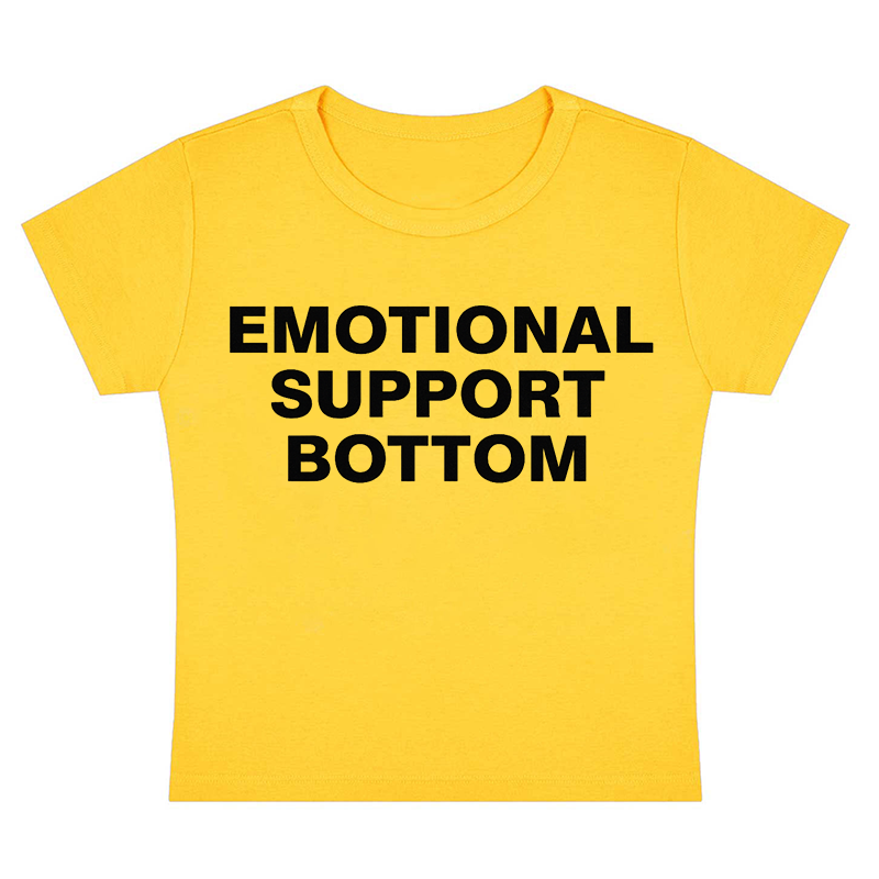 Emotional Support Bottom Y2K Baby Tee