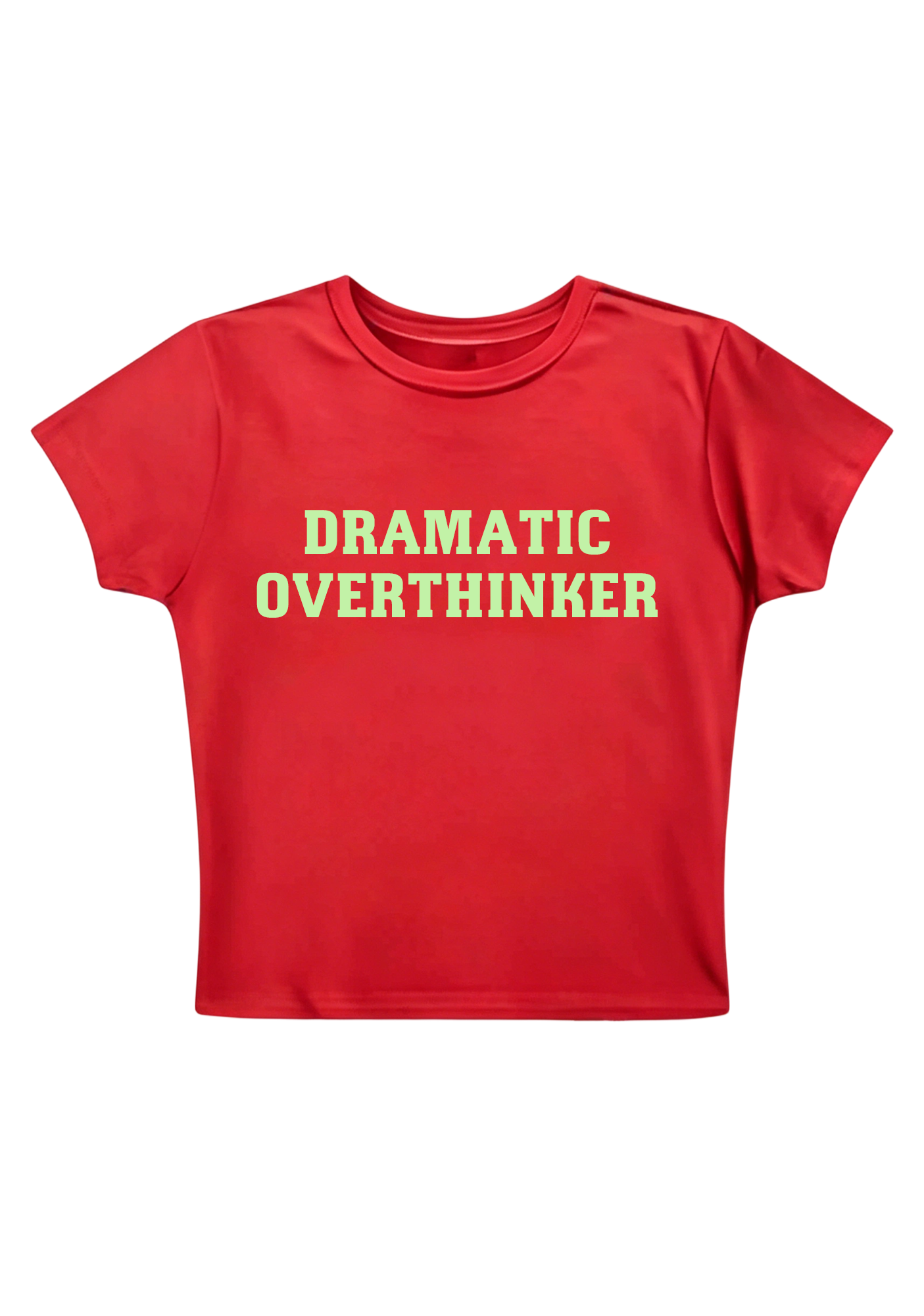 Dramatic Overthinker Y2K Baby Tee