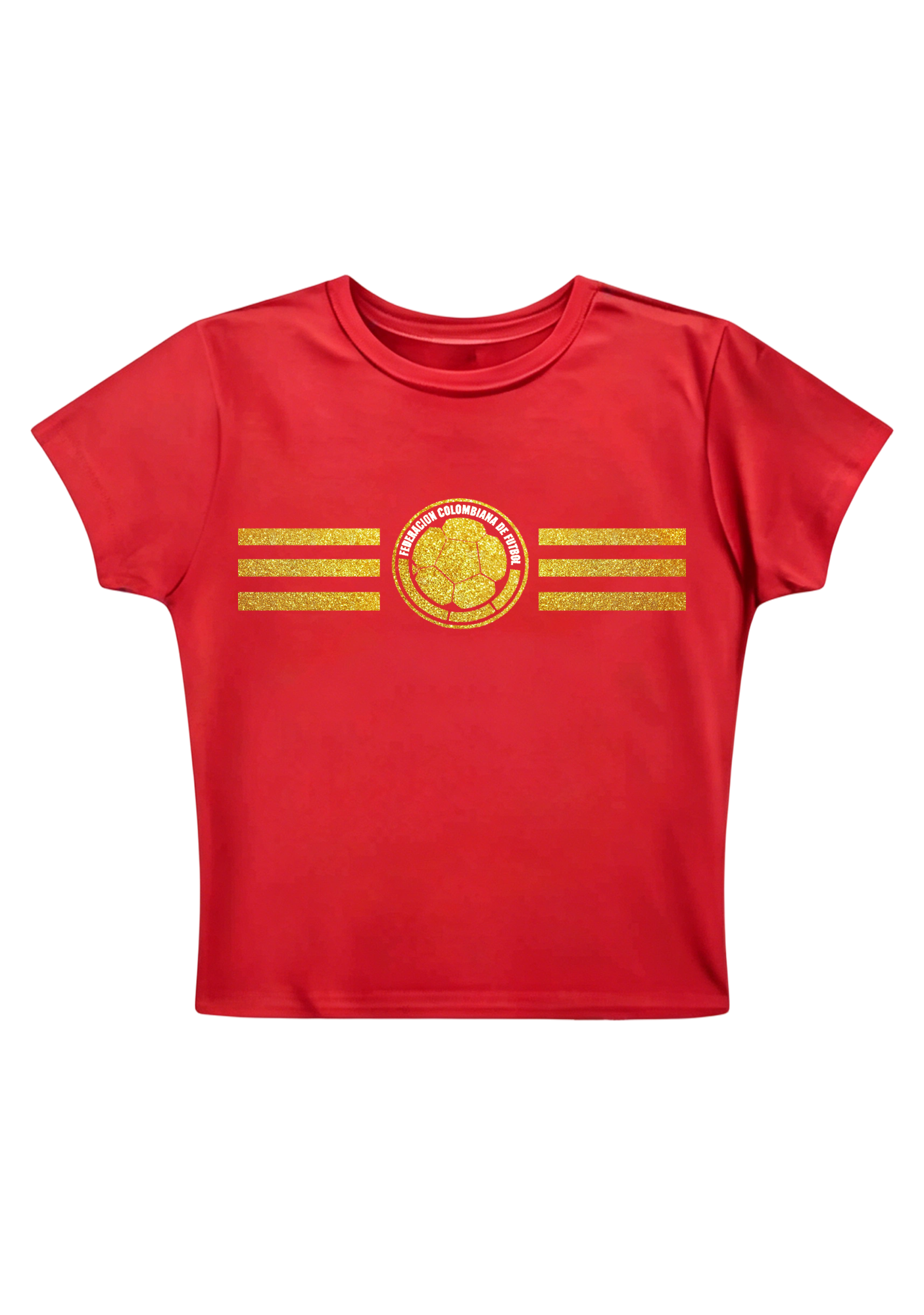 Colombia Football Glitter Y2K Baby Tee