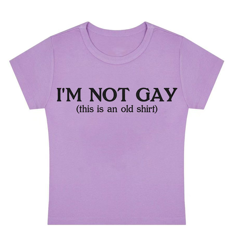 I'm Not Gay Y2k Baby Tee