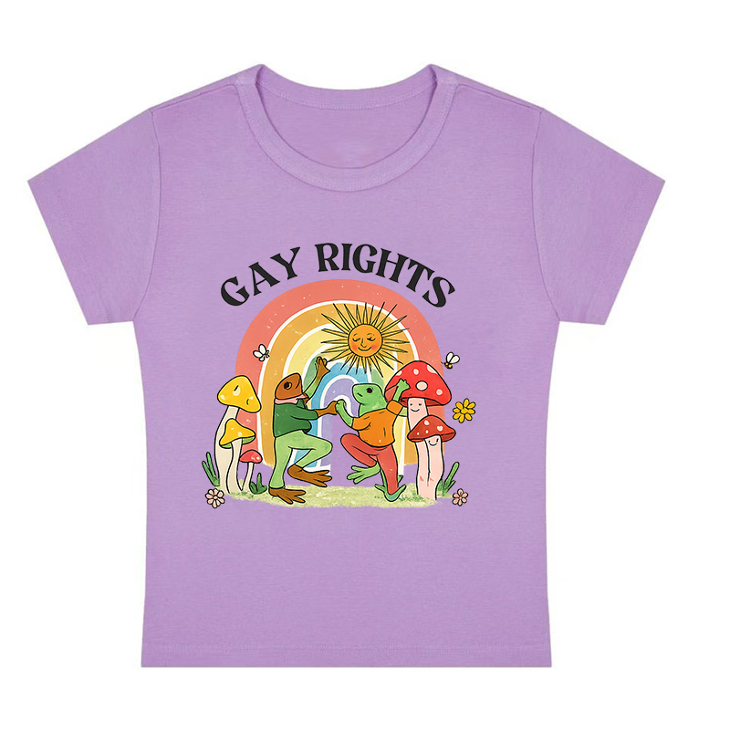 Gay Rights Thoughts Y2K Baby Tee