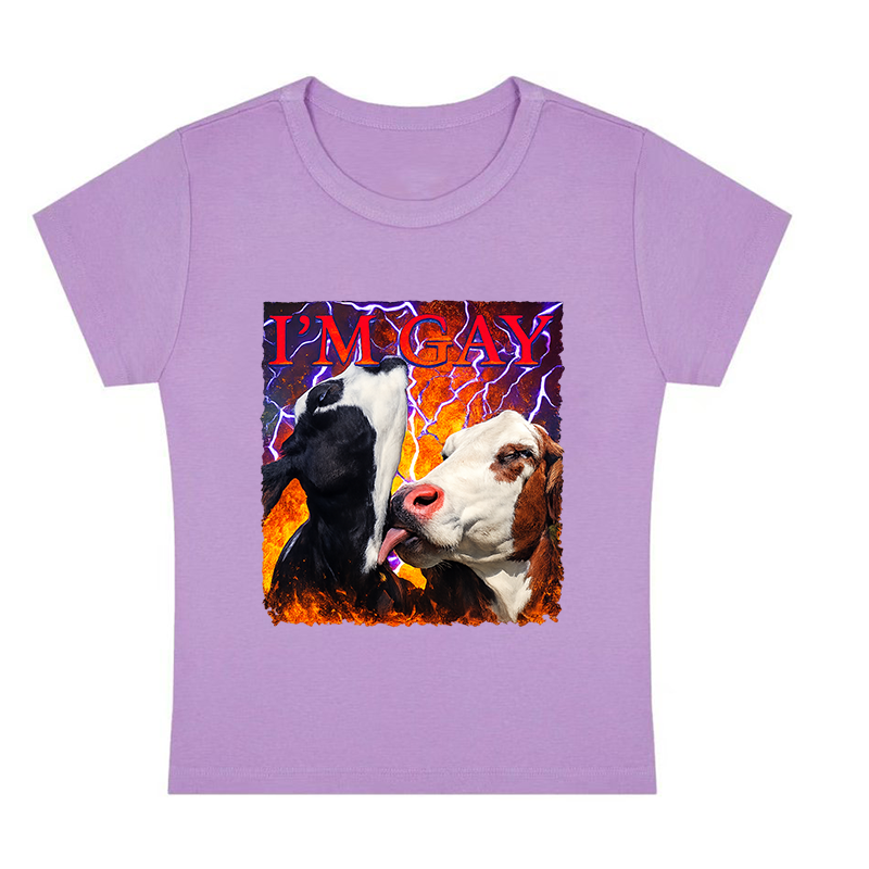 I'm Gay Y2k Baby Tee