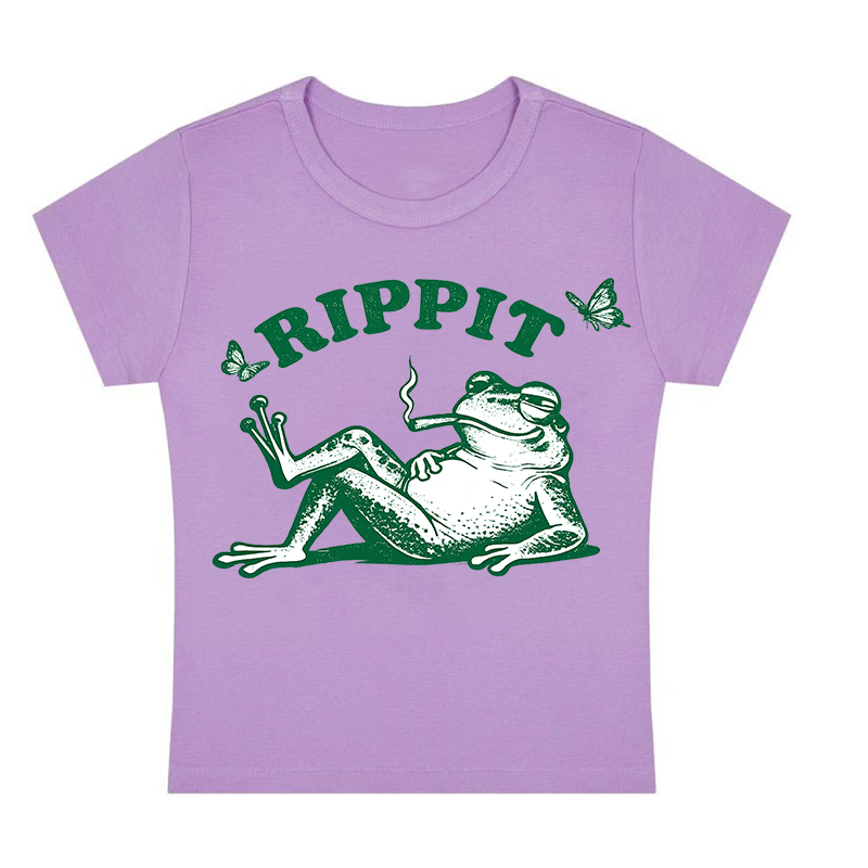 Rippit Frog Y2K Baby Tee