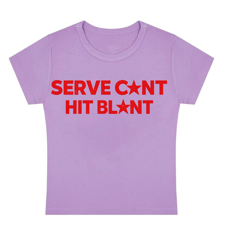 Serve Cxnt Hit Blxnt Y2k Baby Tee
