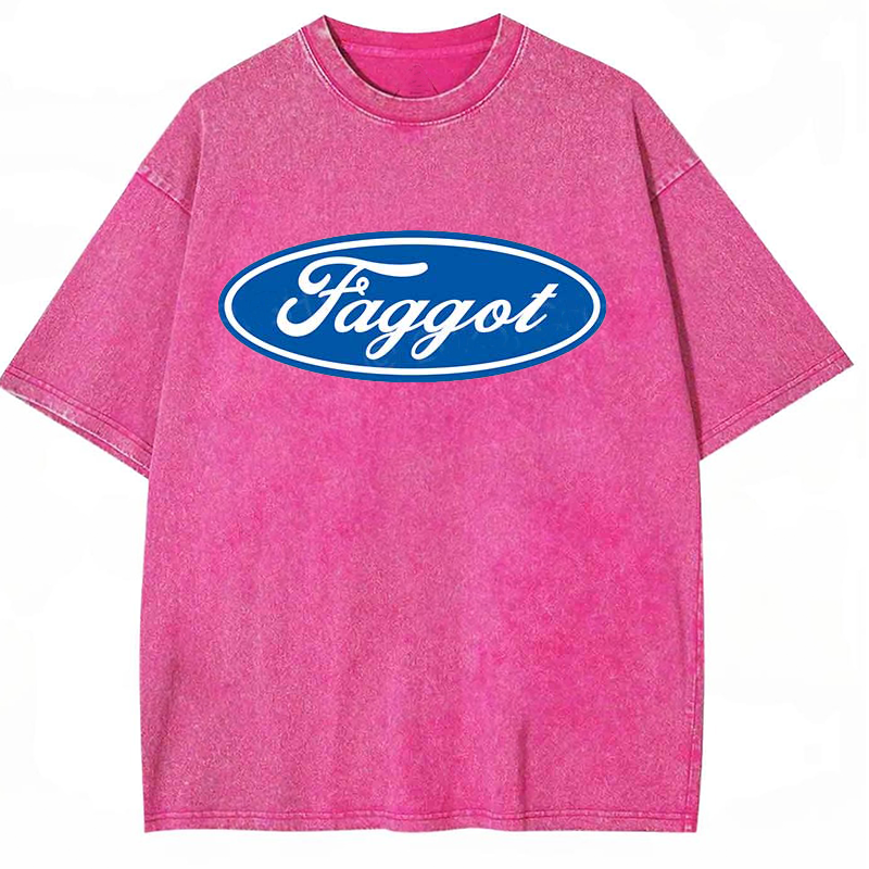 Oval Faggot Y2K Washed Tee