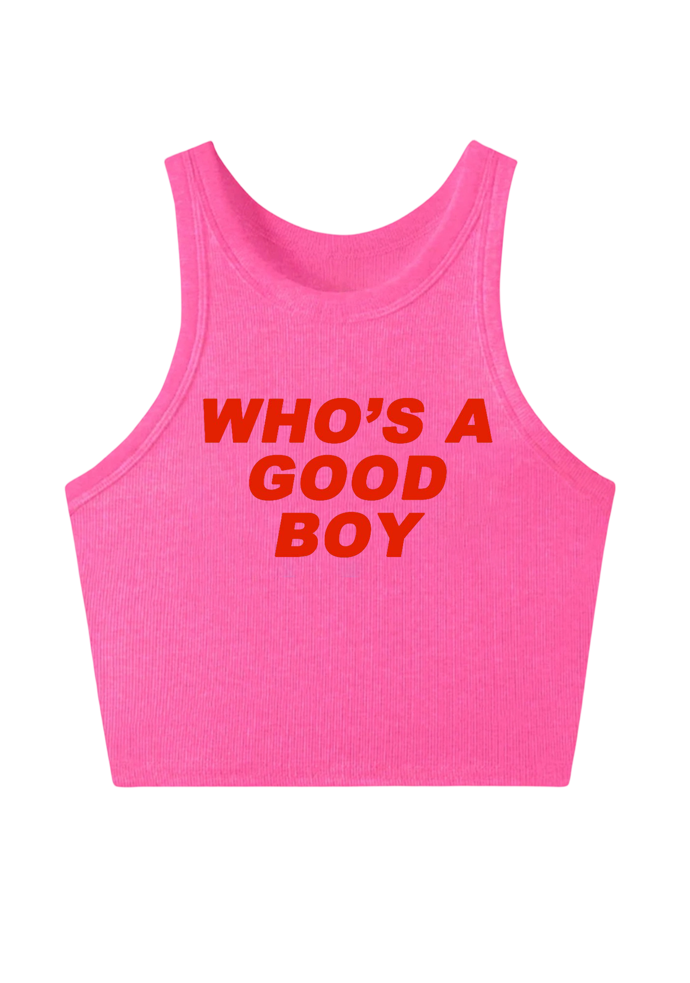 Who's A Good Boy Y2K Crop Tank Top