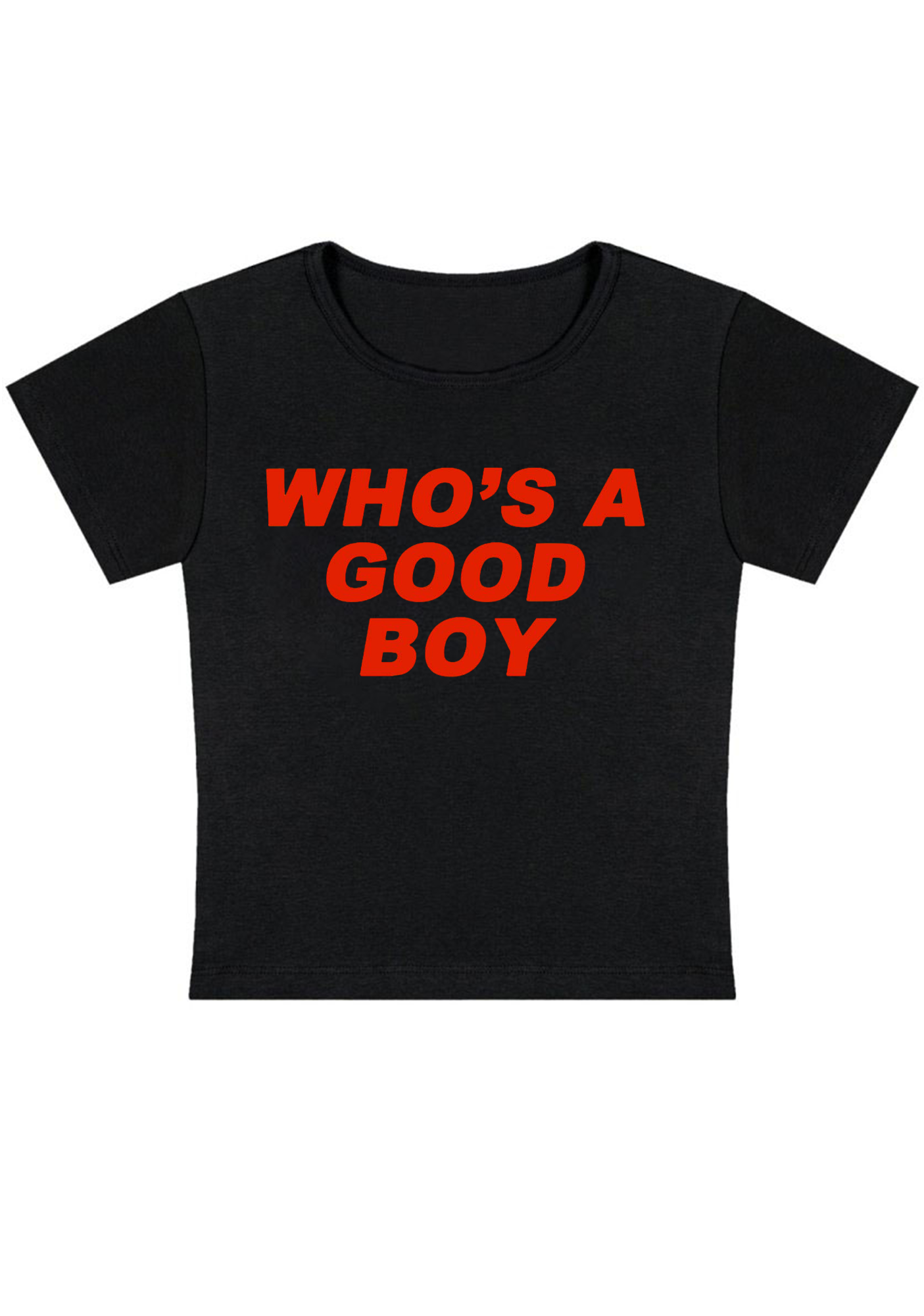 Who's A Good Boy Y2K Baby Tee