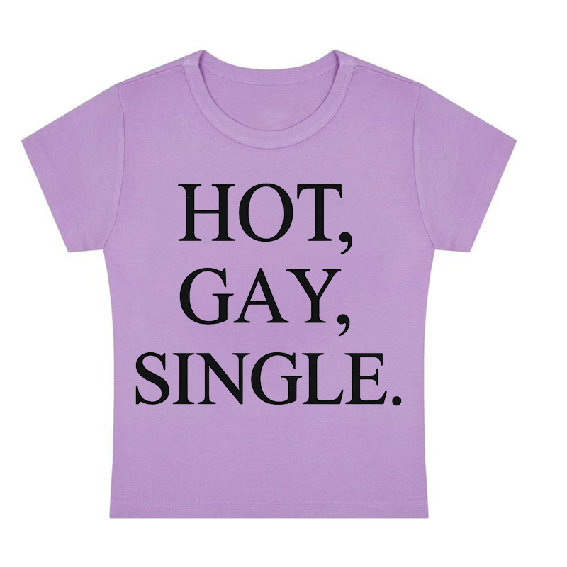 Hot Gay Single Y2k Baby Tee