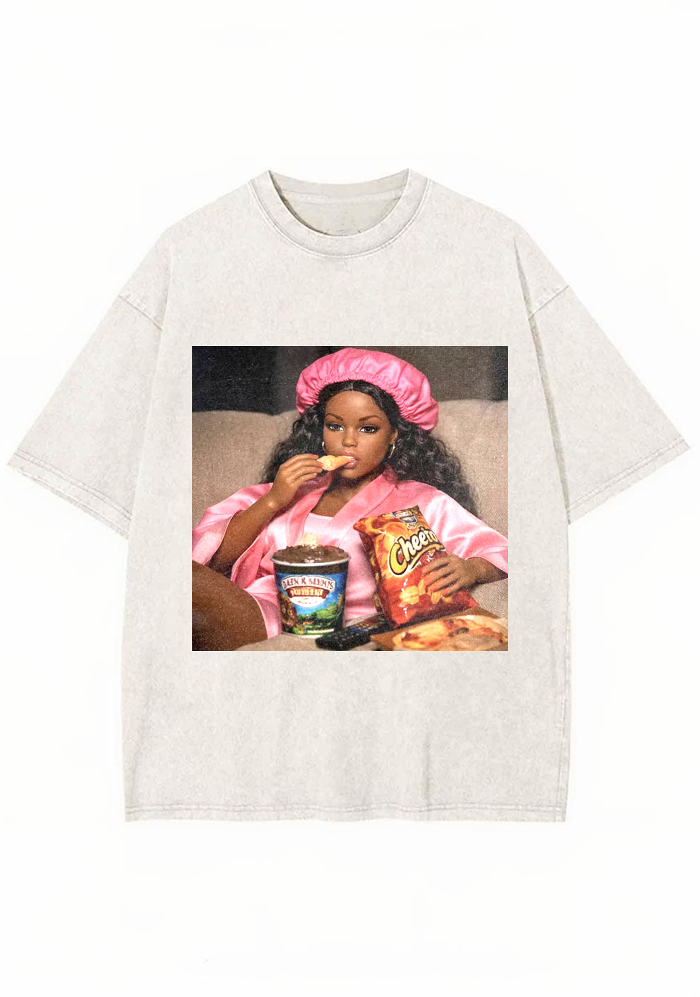 Y2K Aesthetic Lounge Mode Barbie Y2K Washed Tee