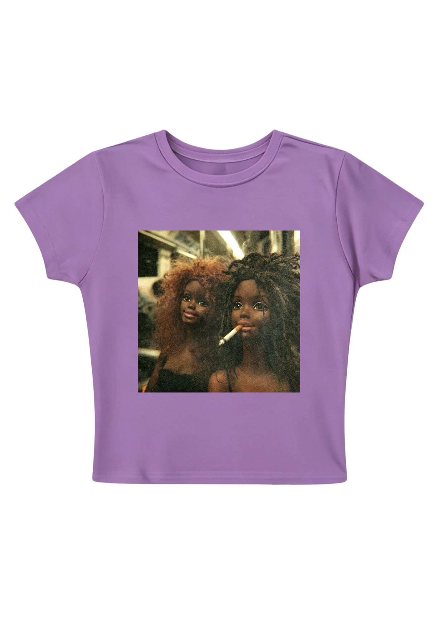 Subway Barbie Dolls Y2K Baby Tee