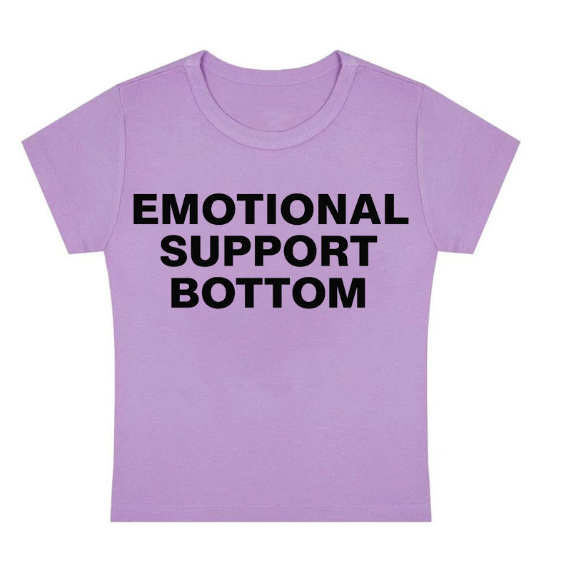 Emotional Support Bottom Y2K Baby Tee