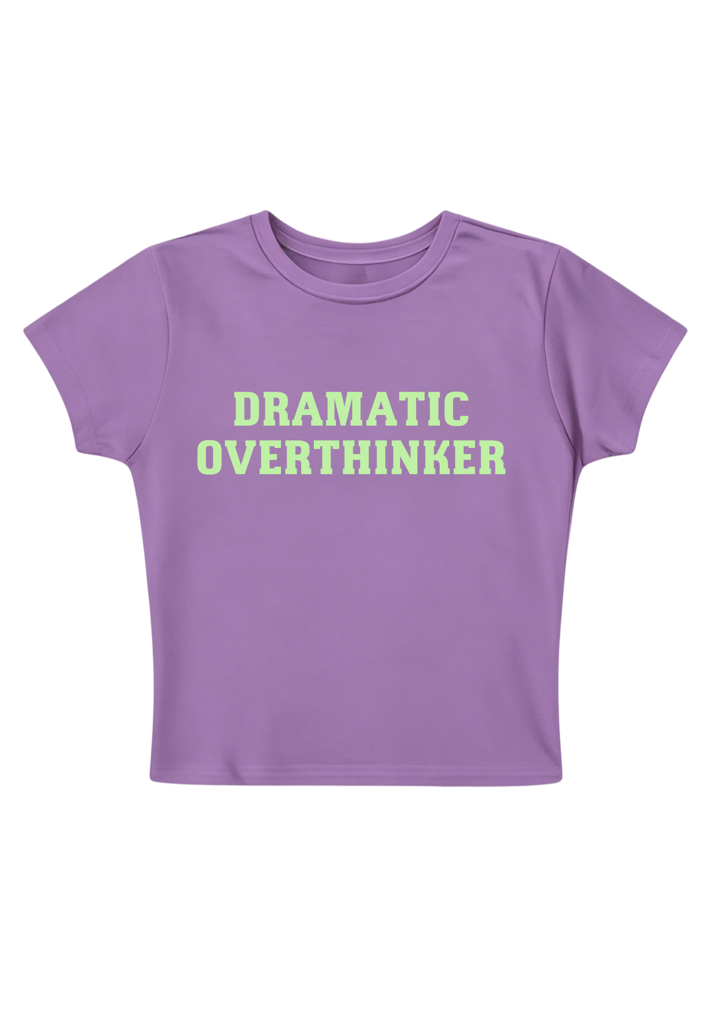 Dramatic Overthinker Y2K Baby Tee