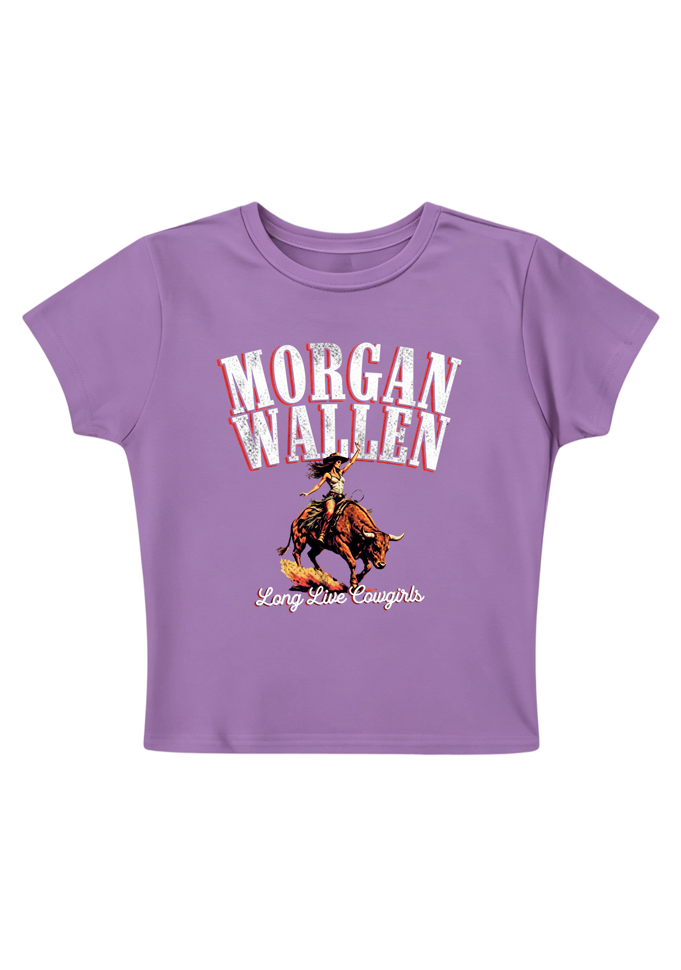 Vintage Morgan Wallen Cowgirl Bull Rider Country Music Y2K Baby Tee
