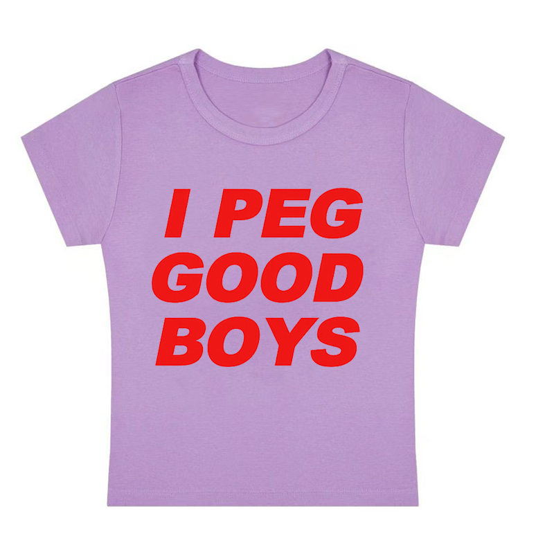 I Peg Good Boys Y2K Baby Tee