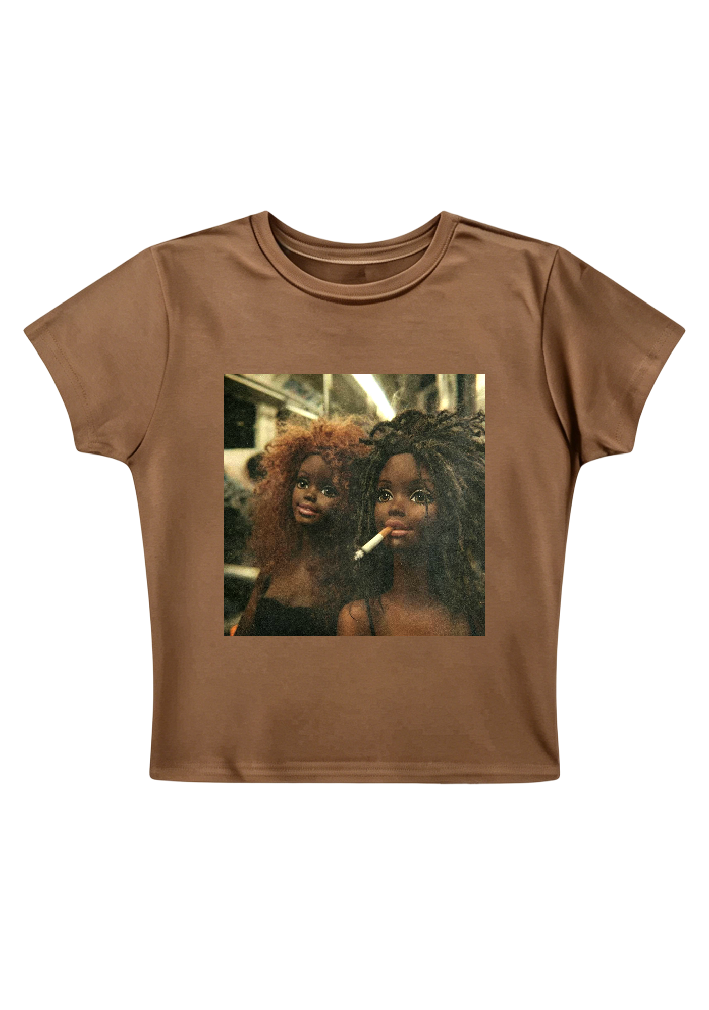 Subway Barbie Dolls Y2K Baby Tee