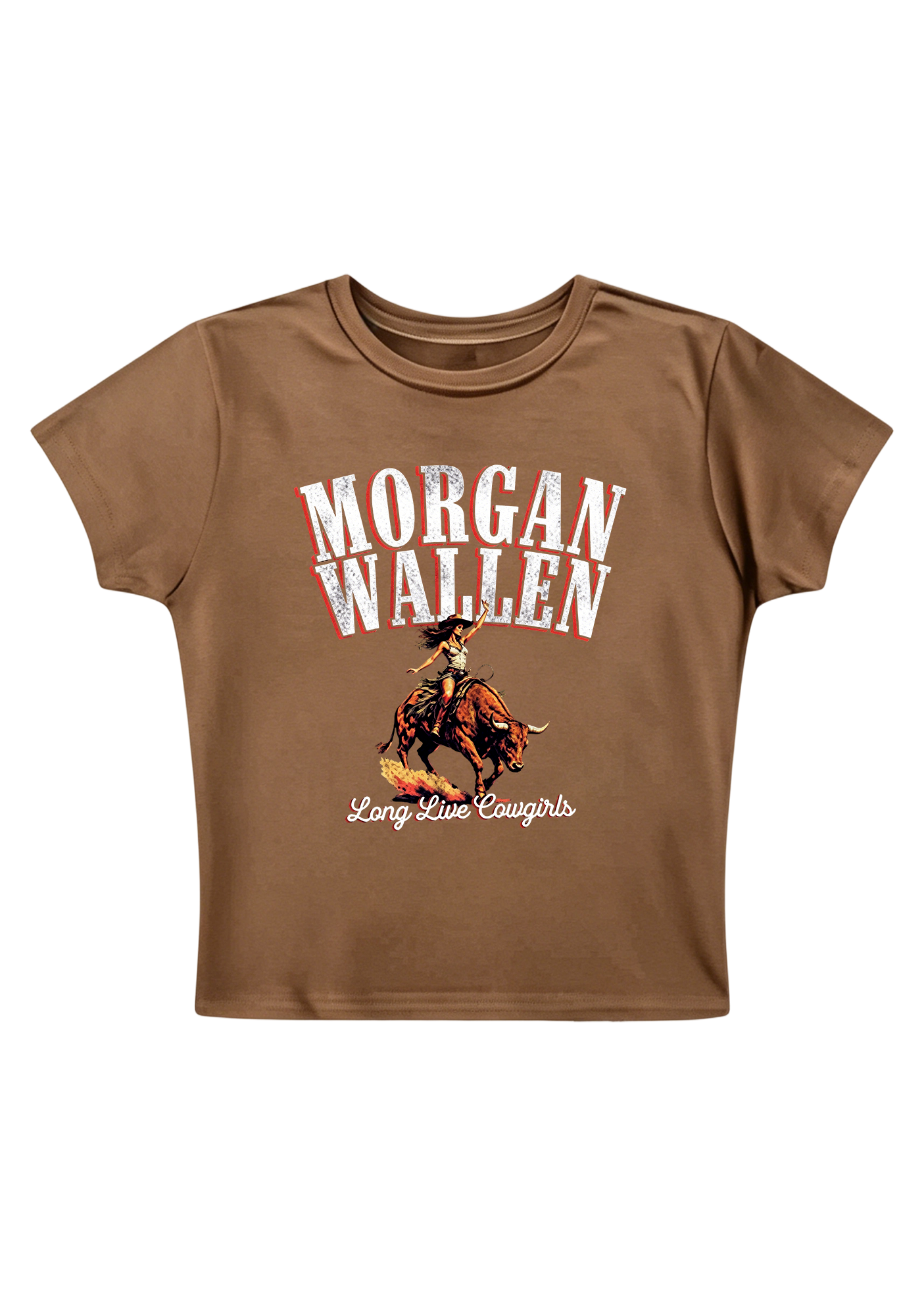 Vintage Morgan Wallen Cowgirl Bull Rider Country Music Y2K Baby Tee