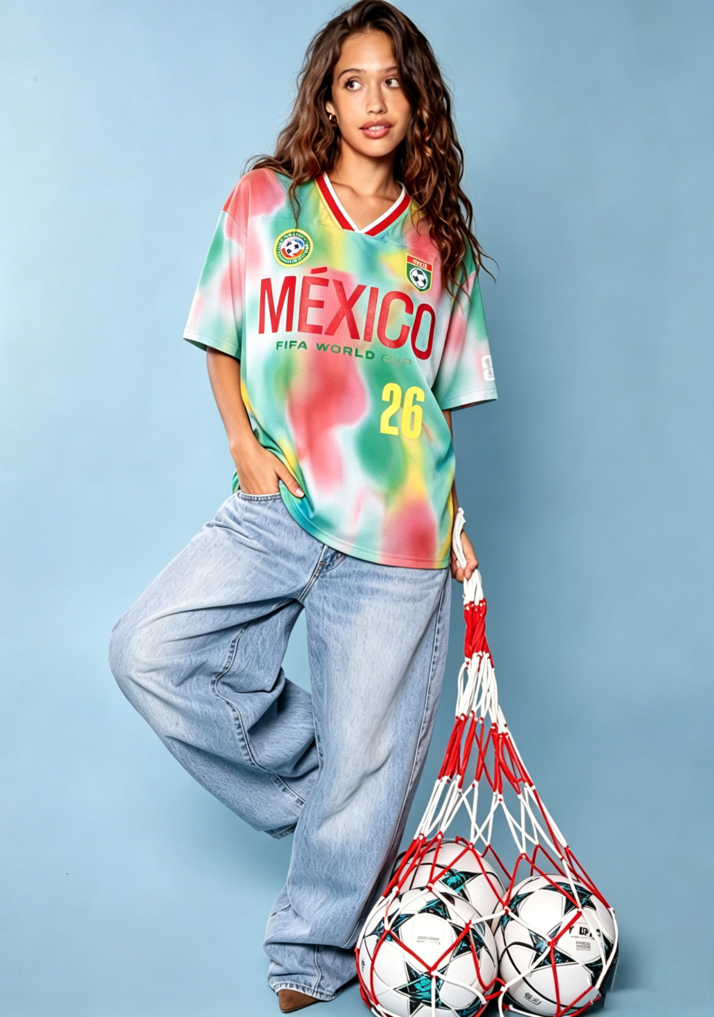 Mexico Tie Dye 2026 World Cup Mesh Jersey Shirts
