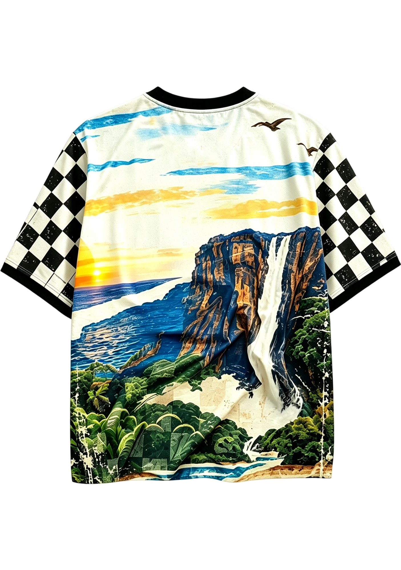 Venezuela Angel Falls Checkerboard Mesh Jersey Shirt
