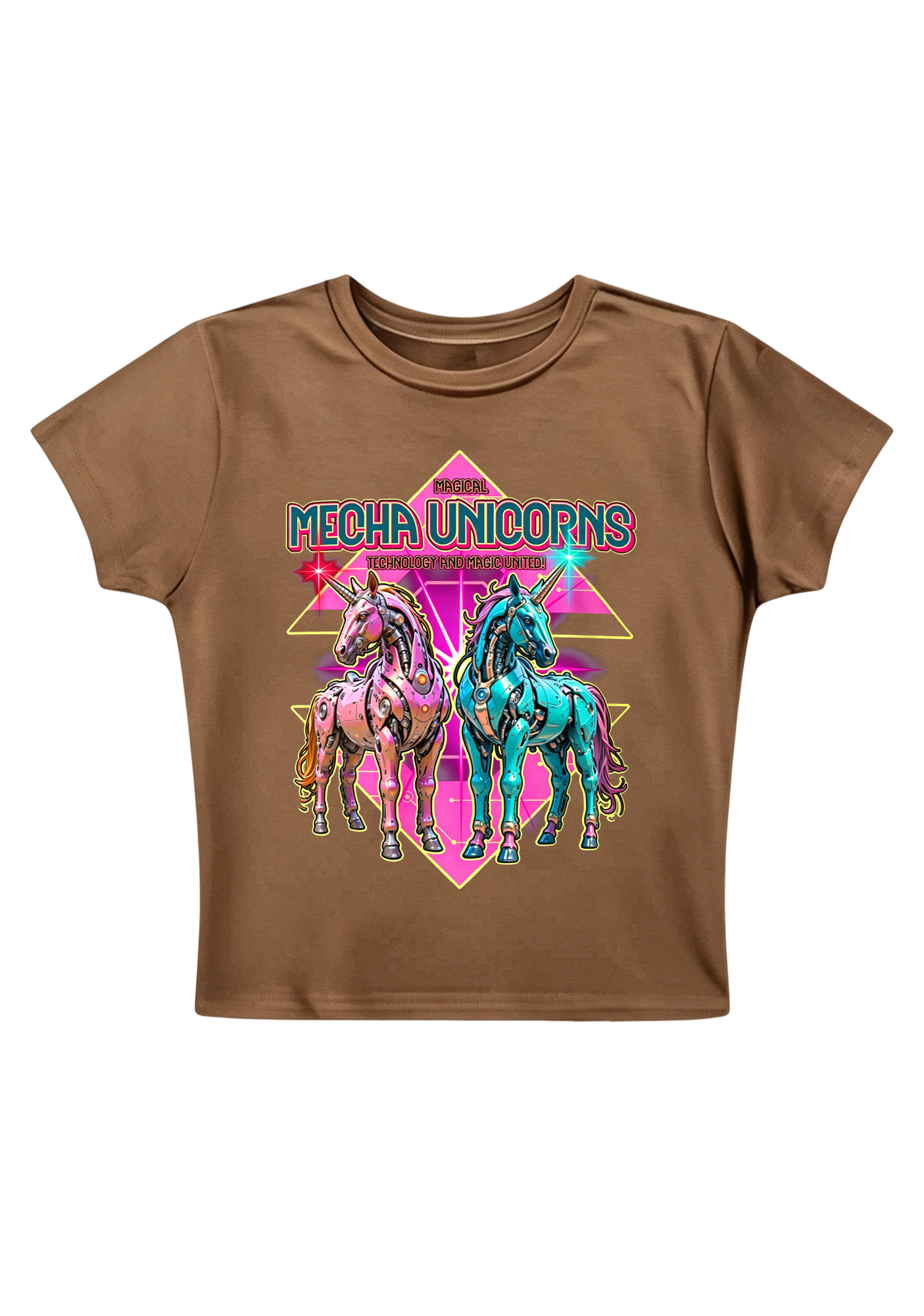 Magical Mecha Unicorns Y2K Baby Tee