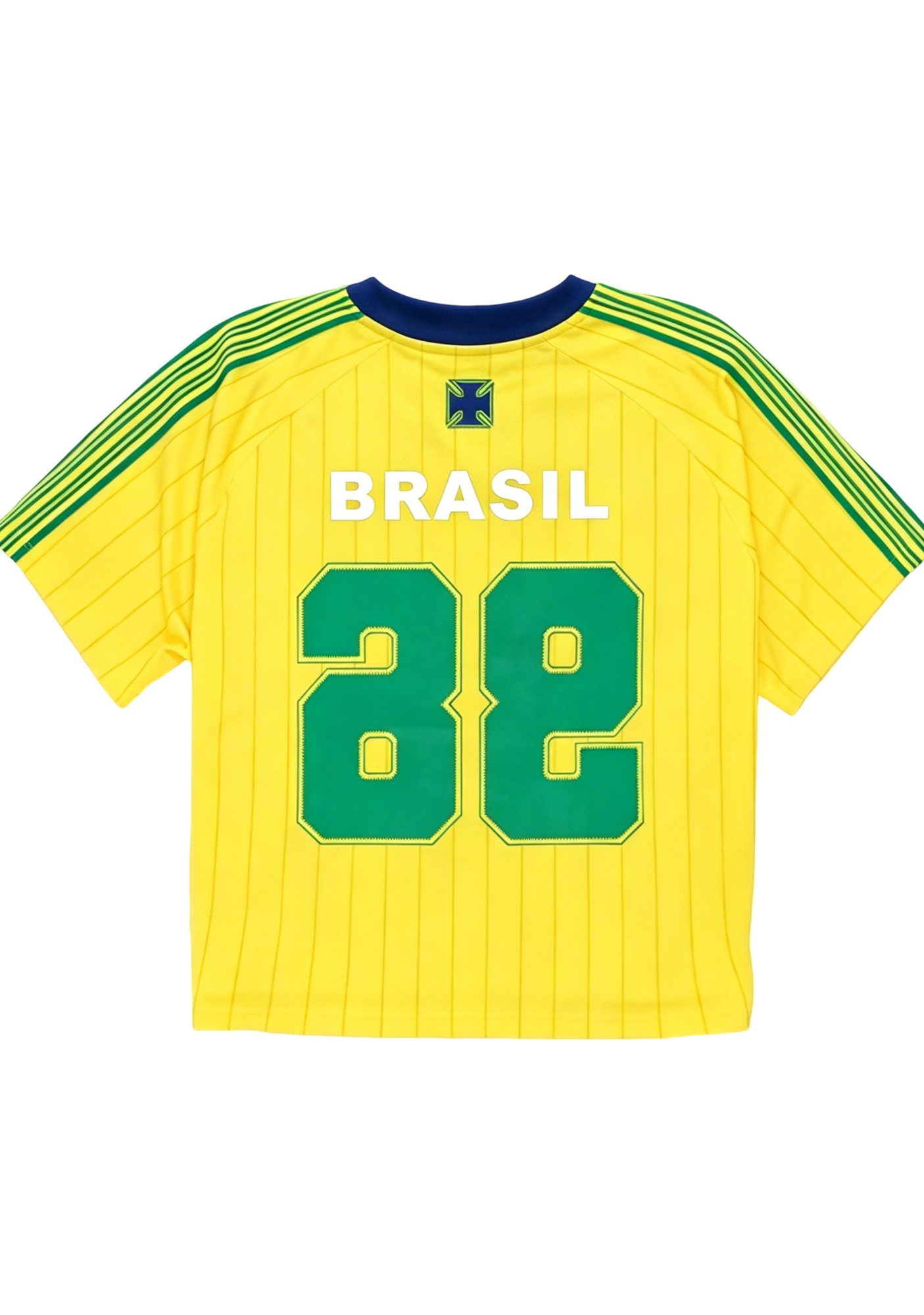 Retro Brazil National Team Yellow Striped Y2K Jersey Shirts