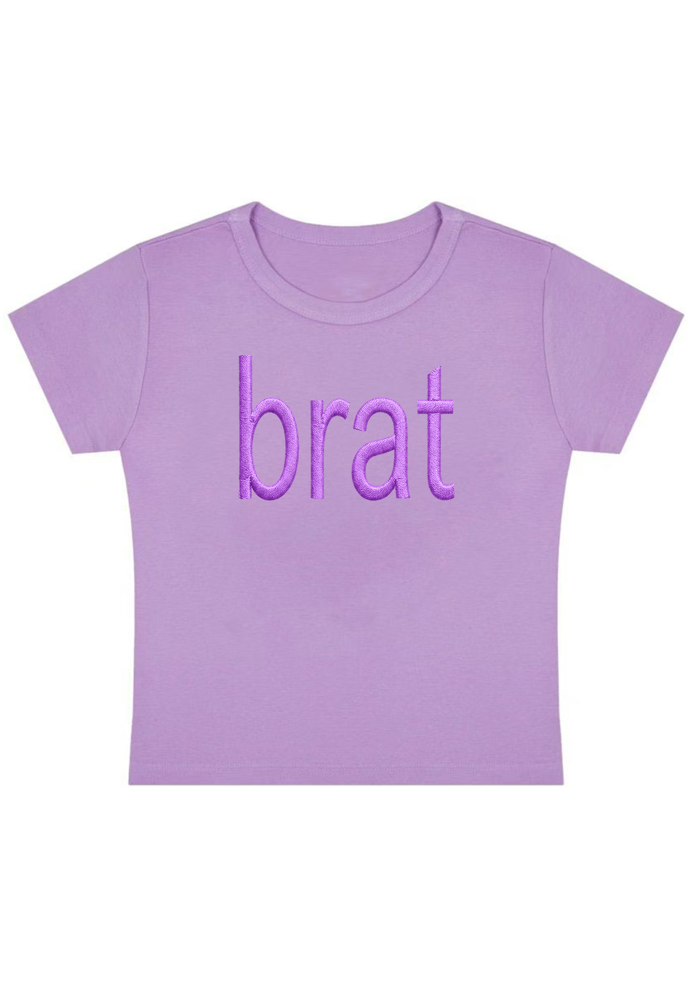 Embroidery Green Brat Y2K Baby Tee