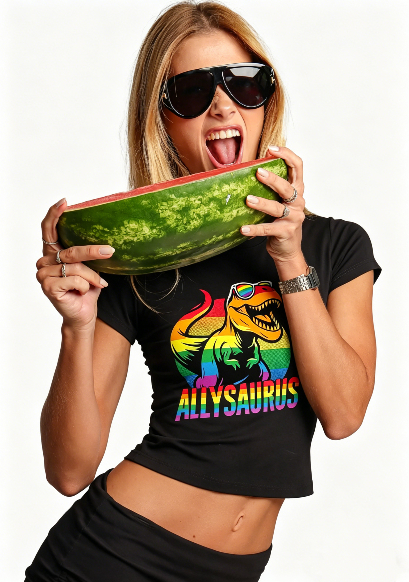 Allysaurus Y2K Baby Tee