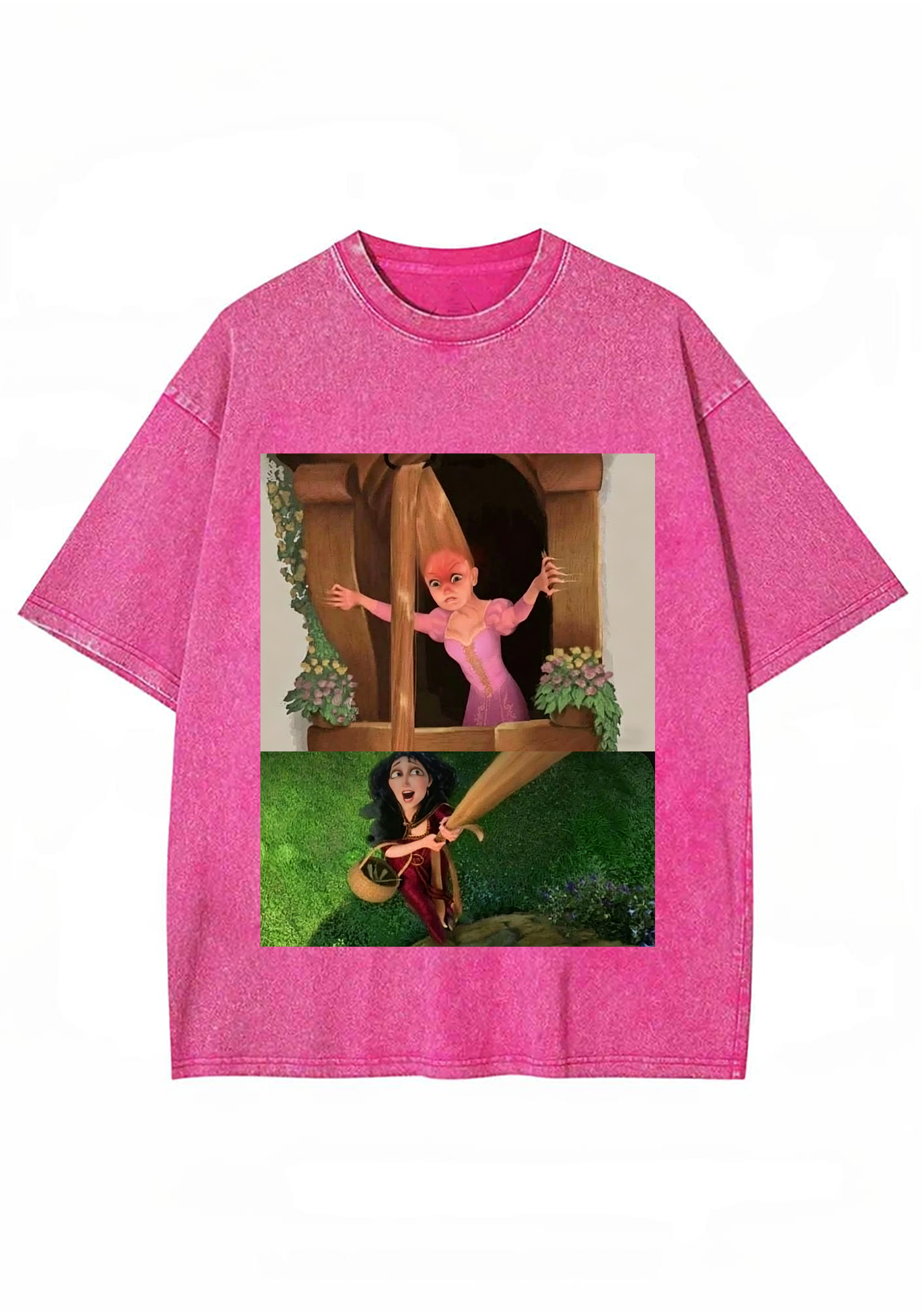 Tangled Rapunzel vs Mother Gothel Meme Washed Tee