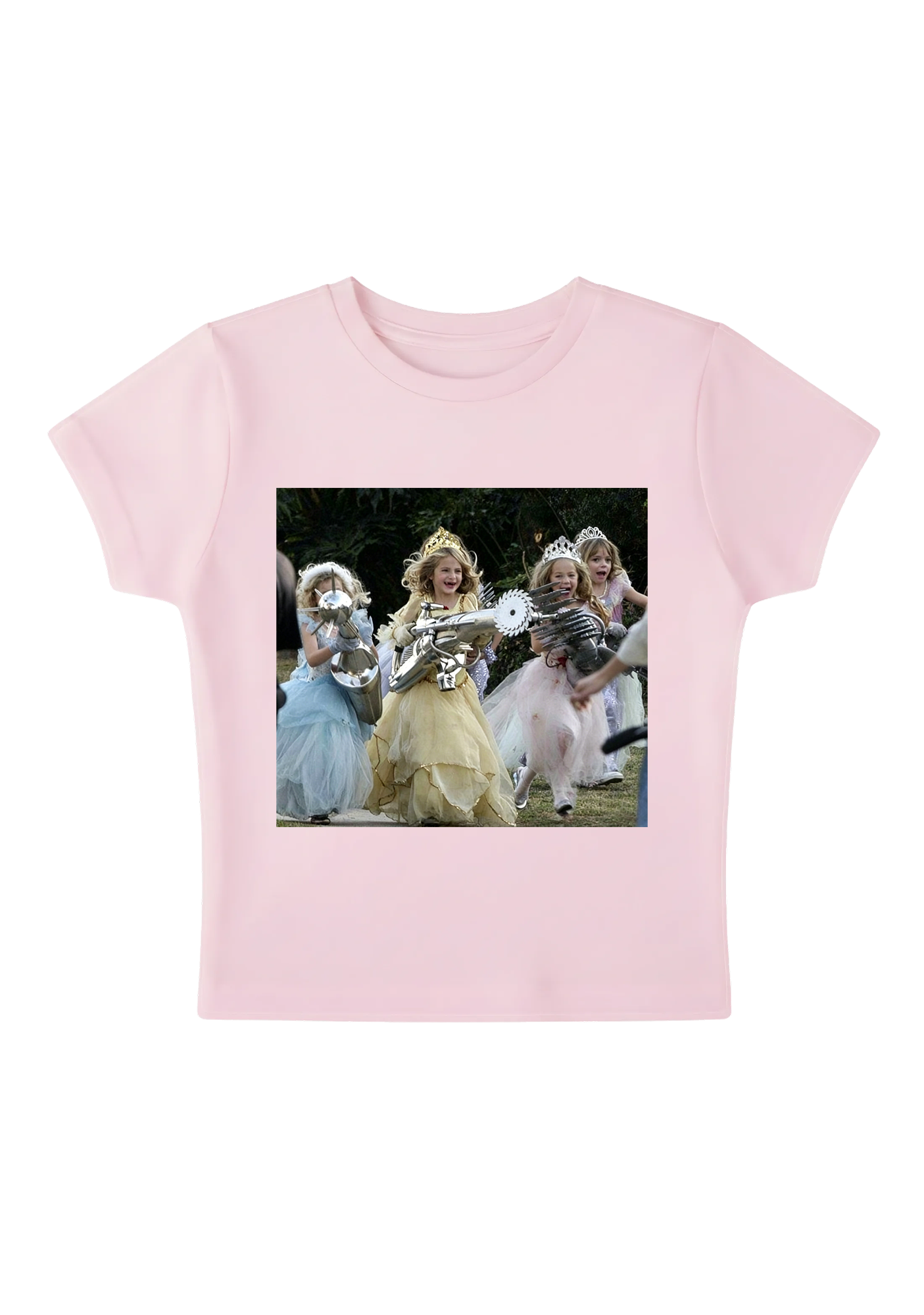 Princess Girls With Giant Weapons Meme Y2K Baby Tee