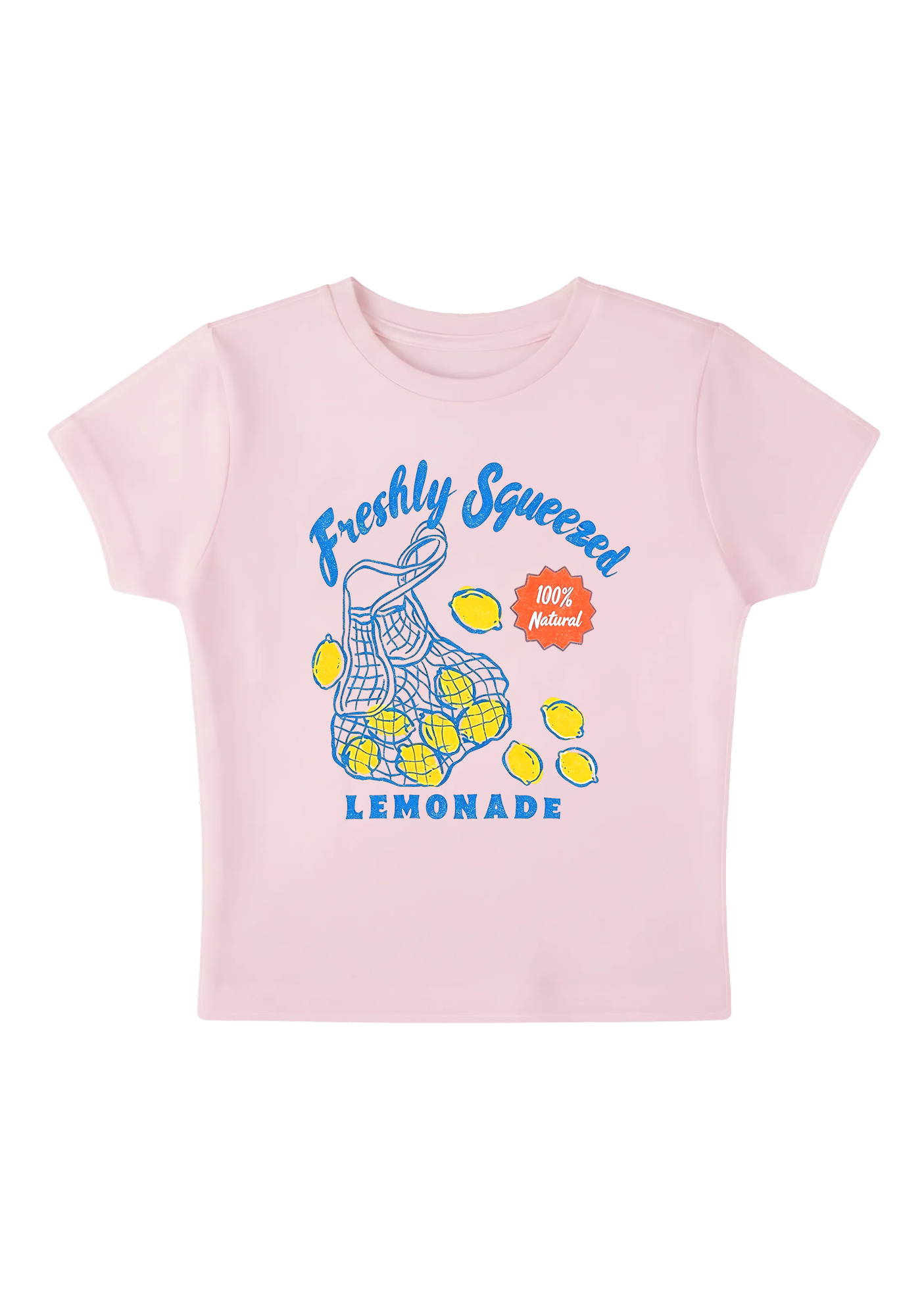 Freshly Squeezed 100% Natural Lemonade Y2K Baby Tee