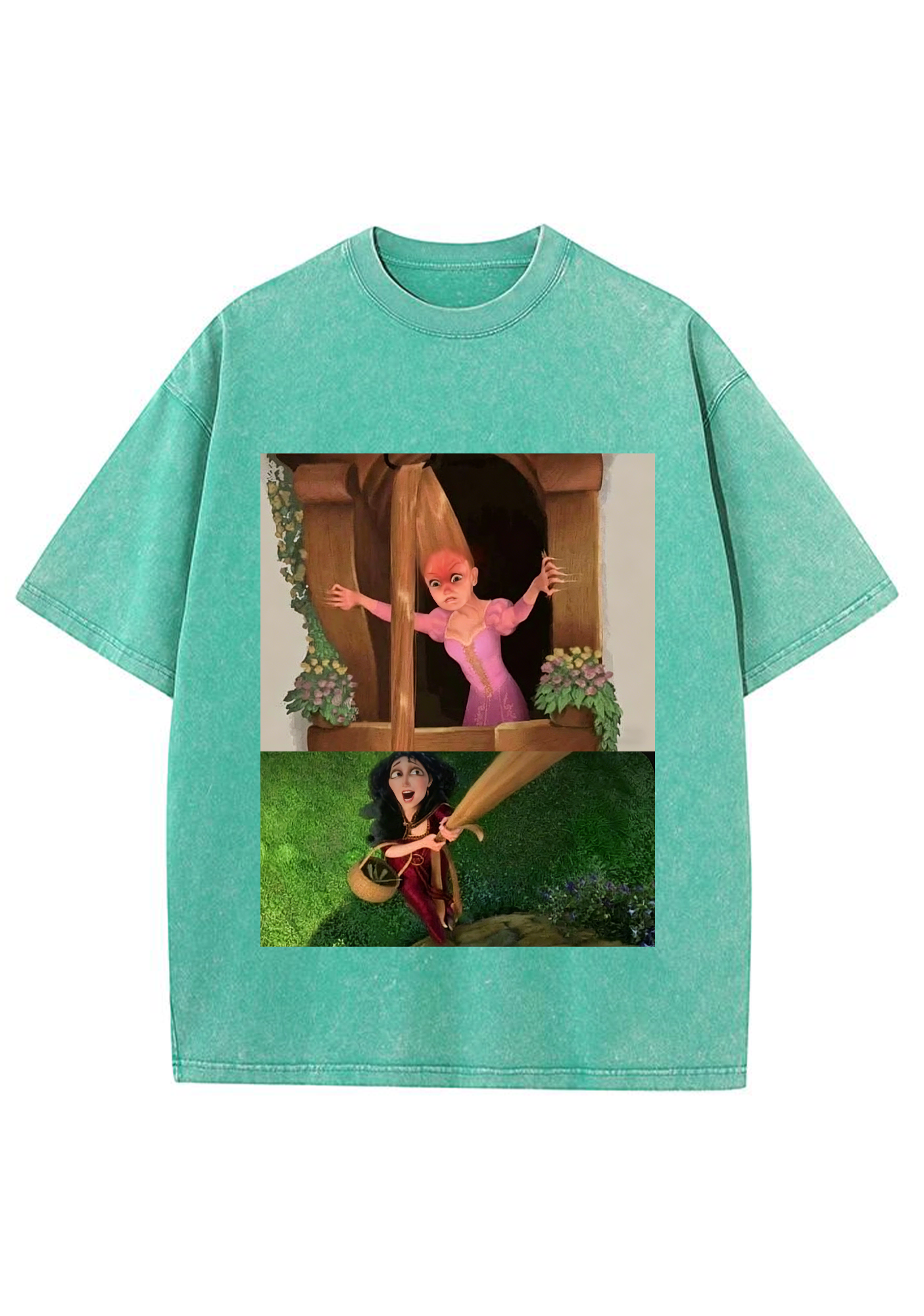 Tangled Rapunzel vs Mother Gothel Meme Washed Tee