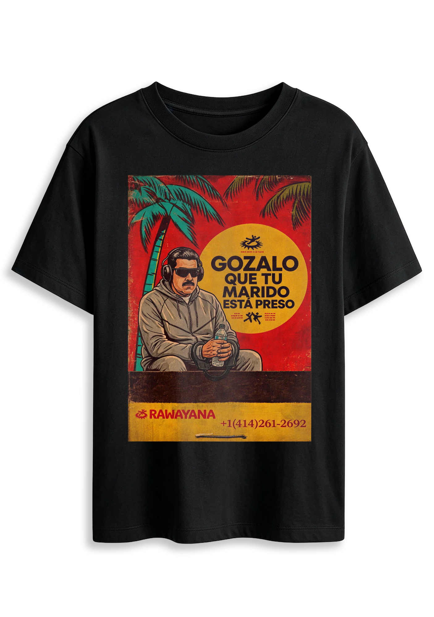 Gozalo Que Tu Marido Esta Preso Retro Music Graphic T-Shirt
