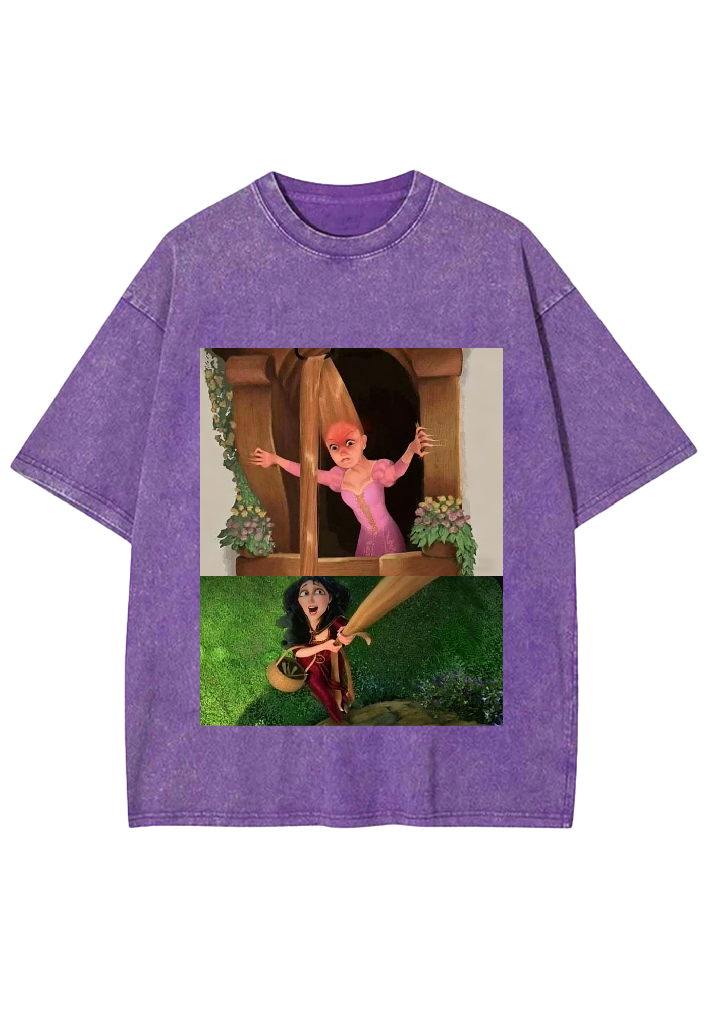 Tangled Rapunzel vs Mother Gothel Meme Washed Tee