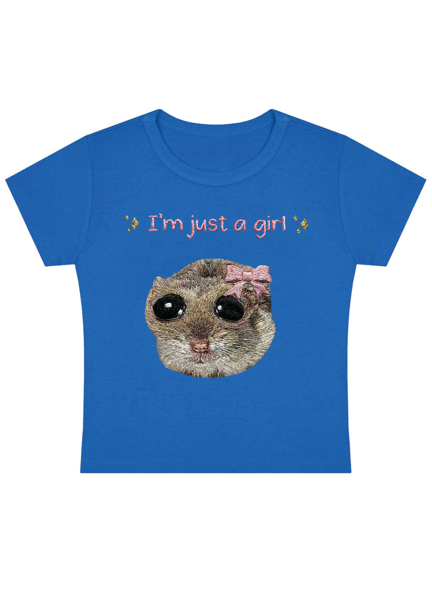I‘m Just A Girl Embroidery Y2K Baby Tee