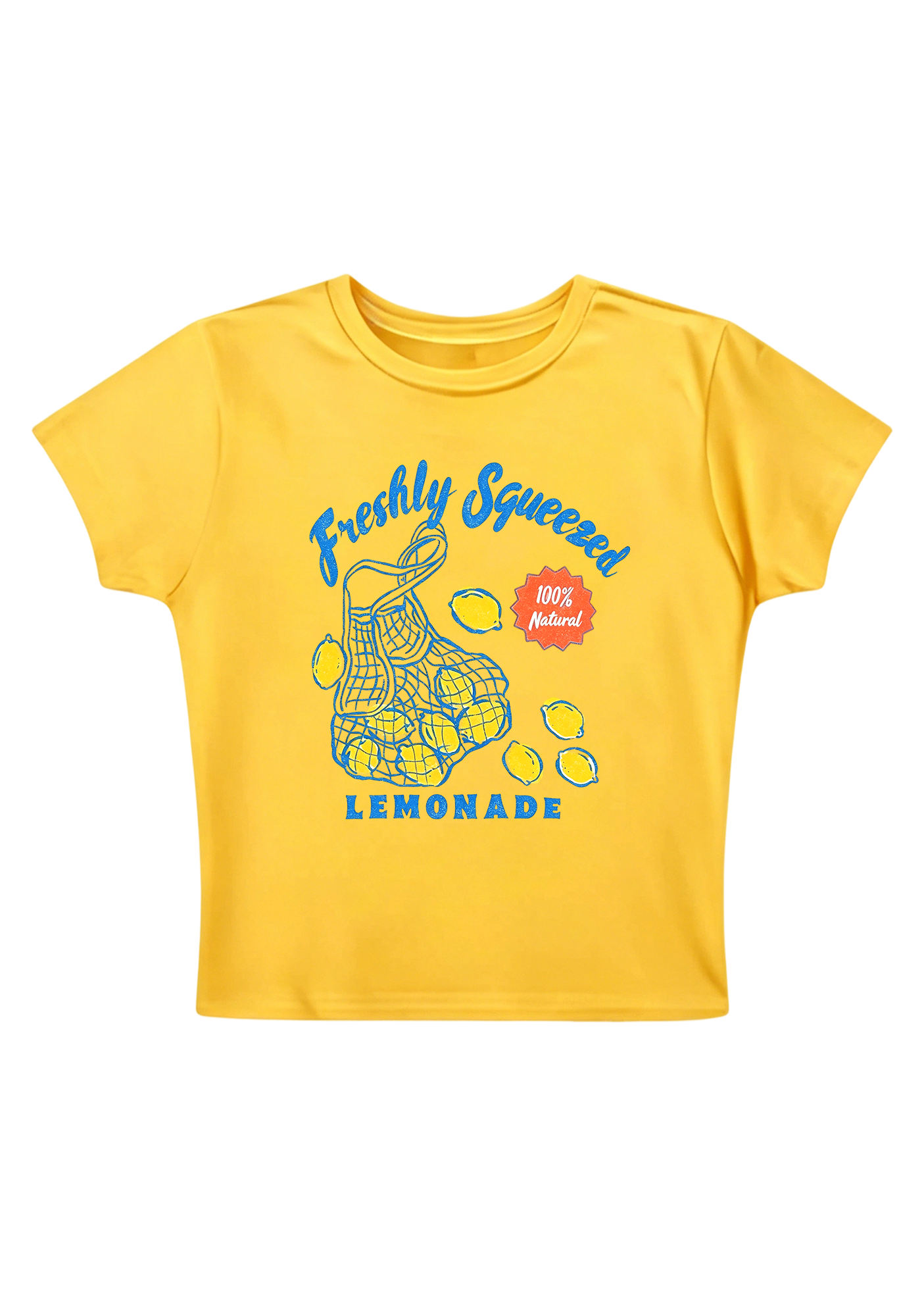 Freshly Squeezed 100% Natural Lemonade Y2K Baby Tee