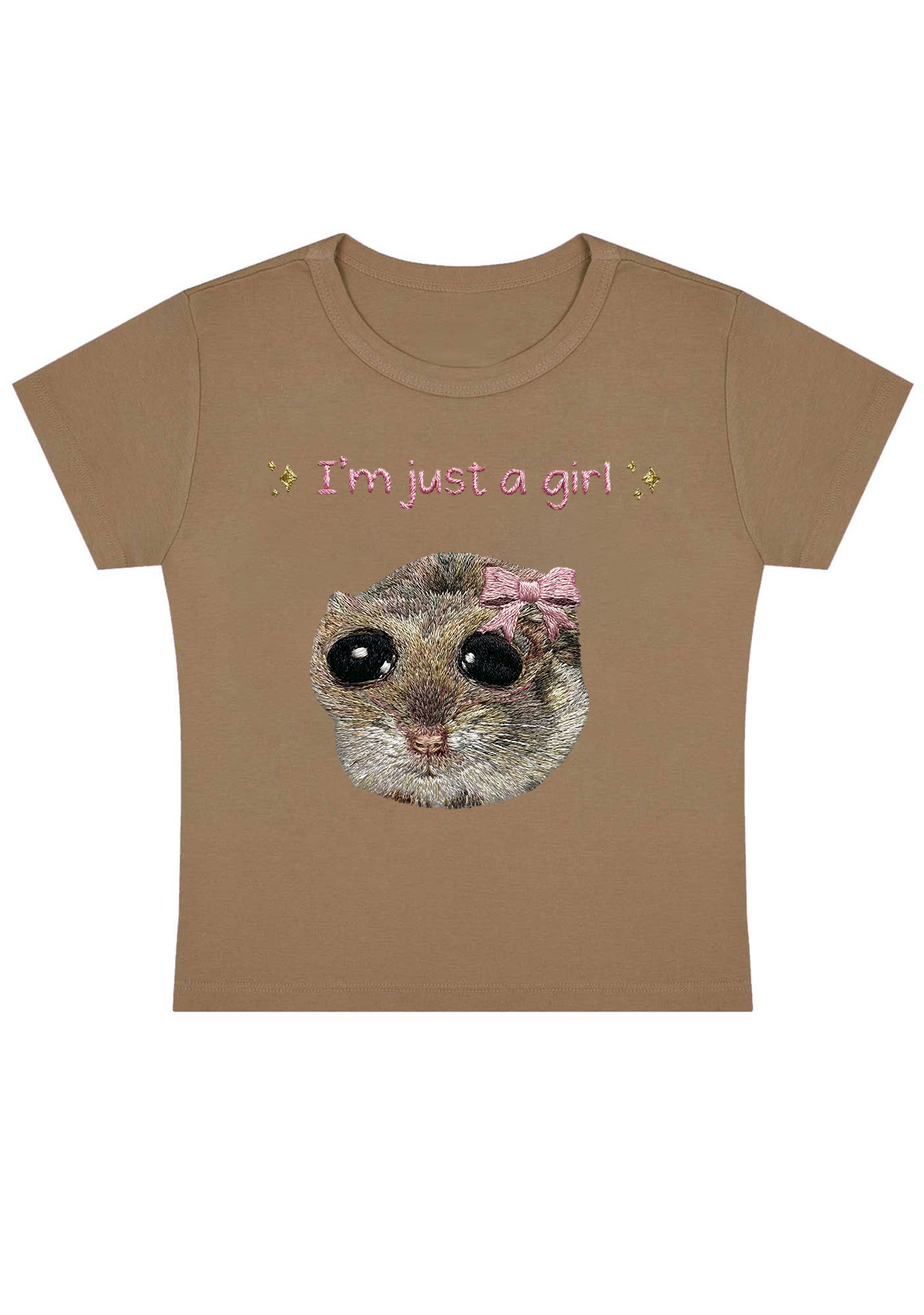 I‘m Just A Girl Embroidery Y2K Baby Tee