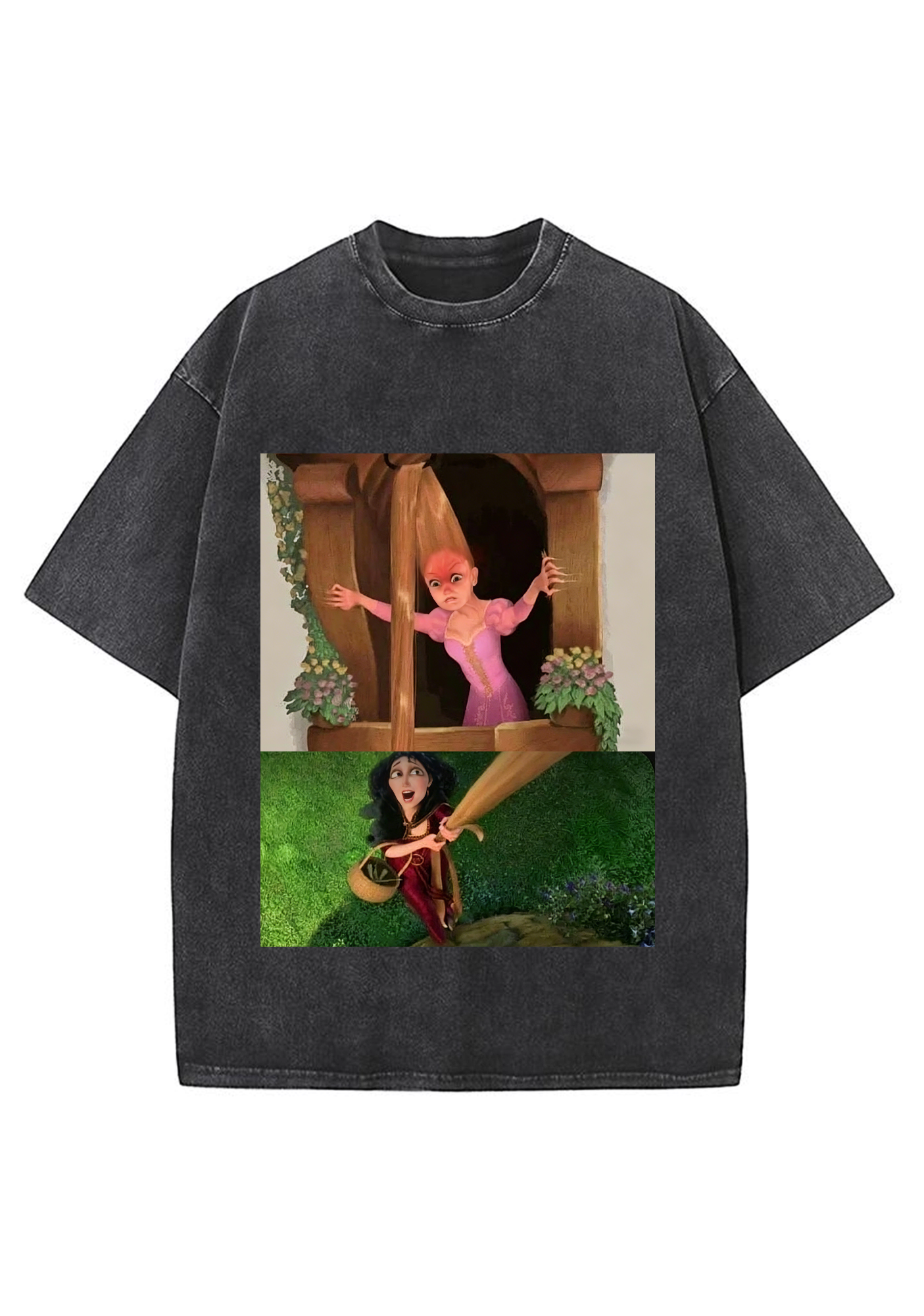 Tangled Rapunzel vs Mother Gothel Meme Washed Tee