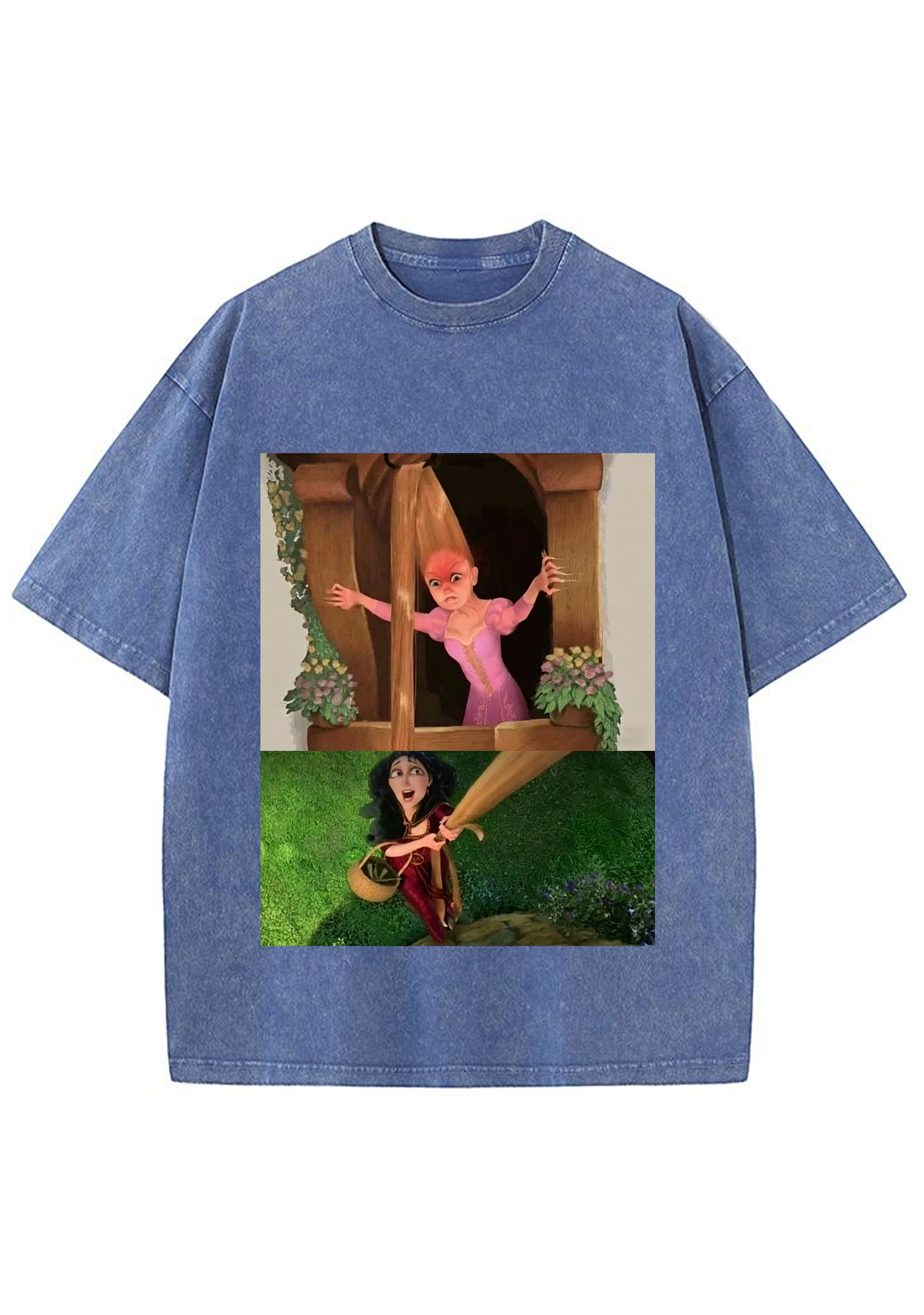 Tangled Rapunzel vs Mother Gothel Meme Washed Tee
