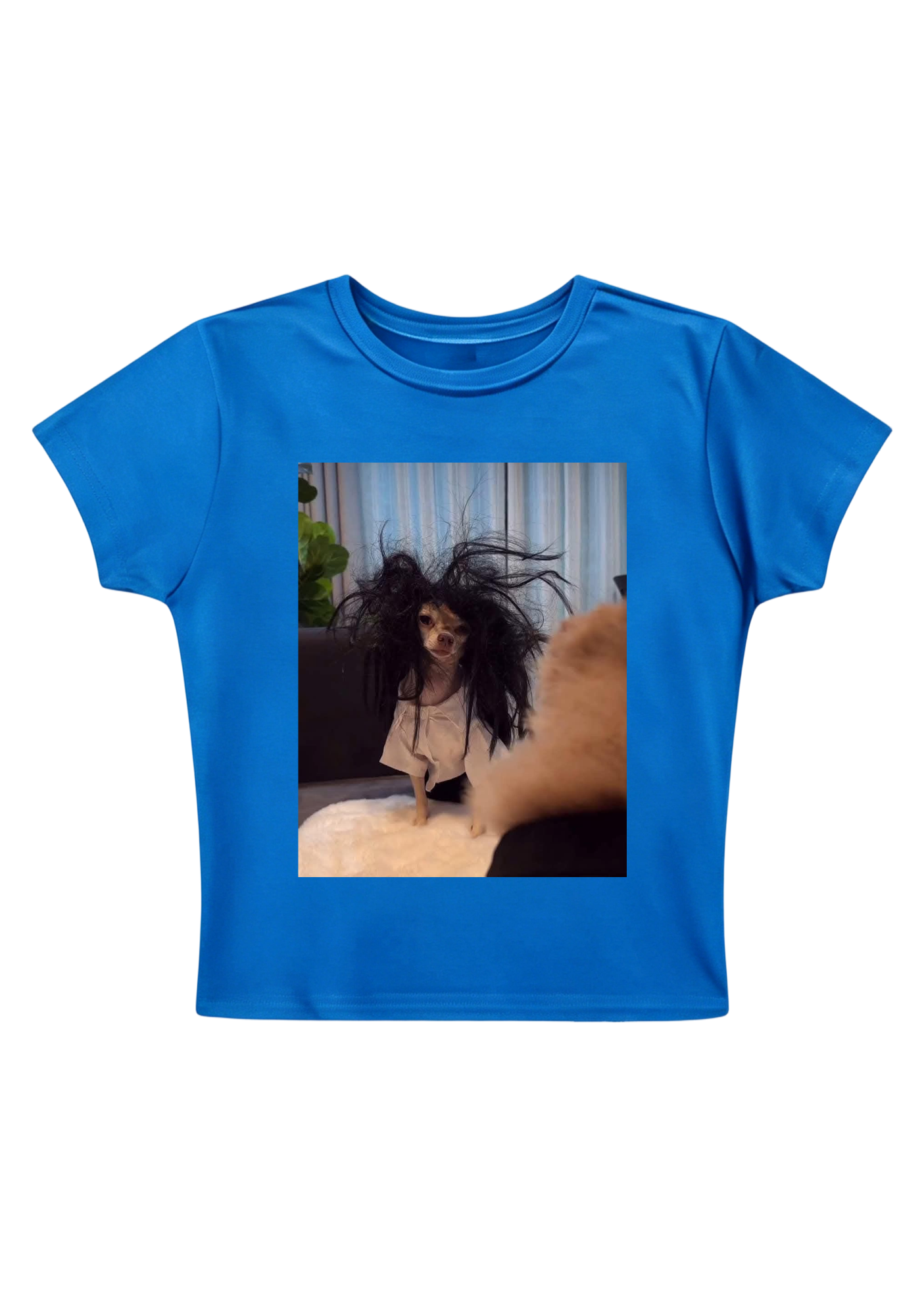 Retro Crazy Hair Chihuahua Meme Y2K Baby Tee