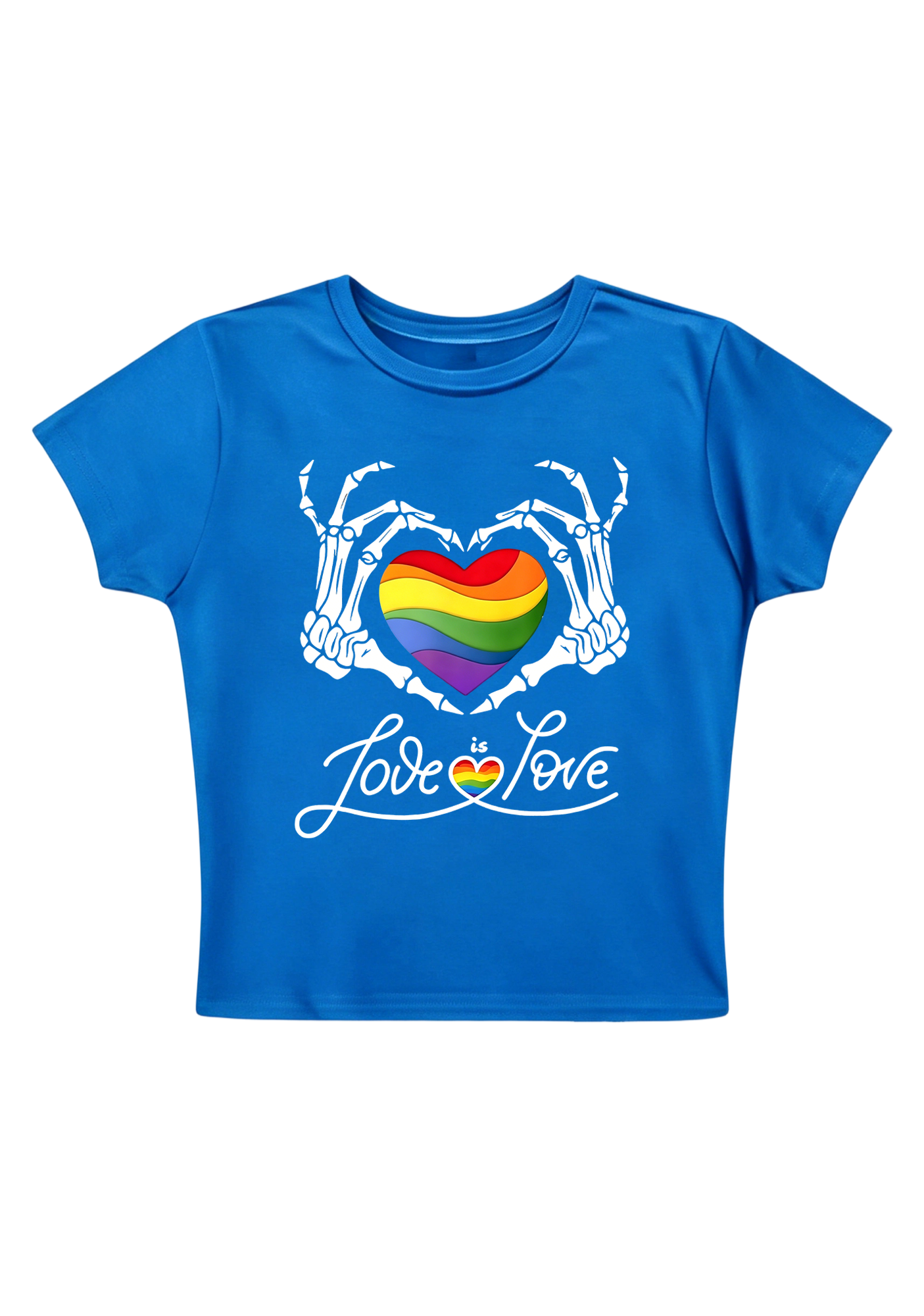 Pride Skeleton Love Y2K Baby Tee