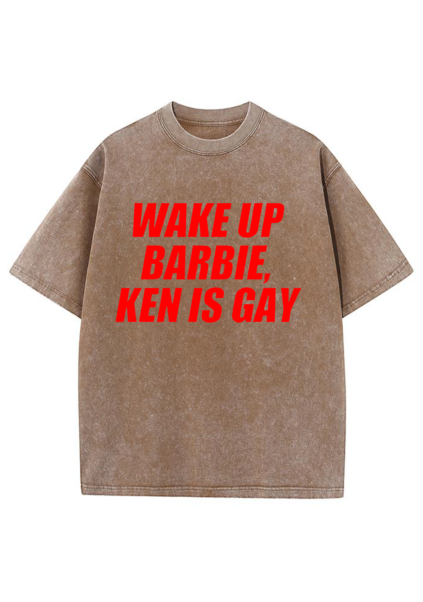Wake Up Barbie Ken Is Gay Washed Tee