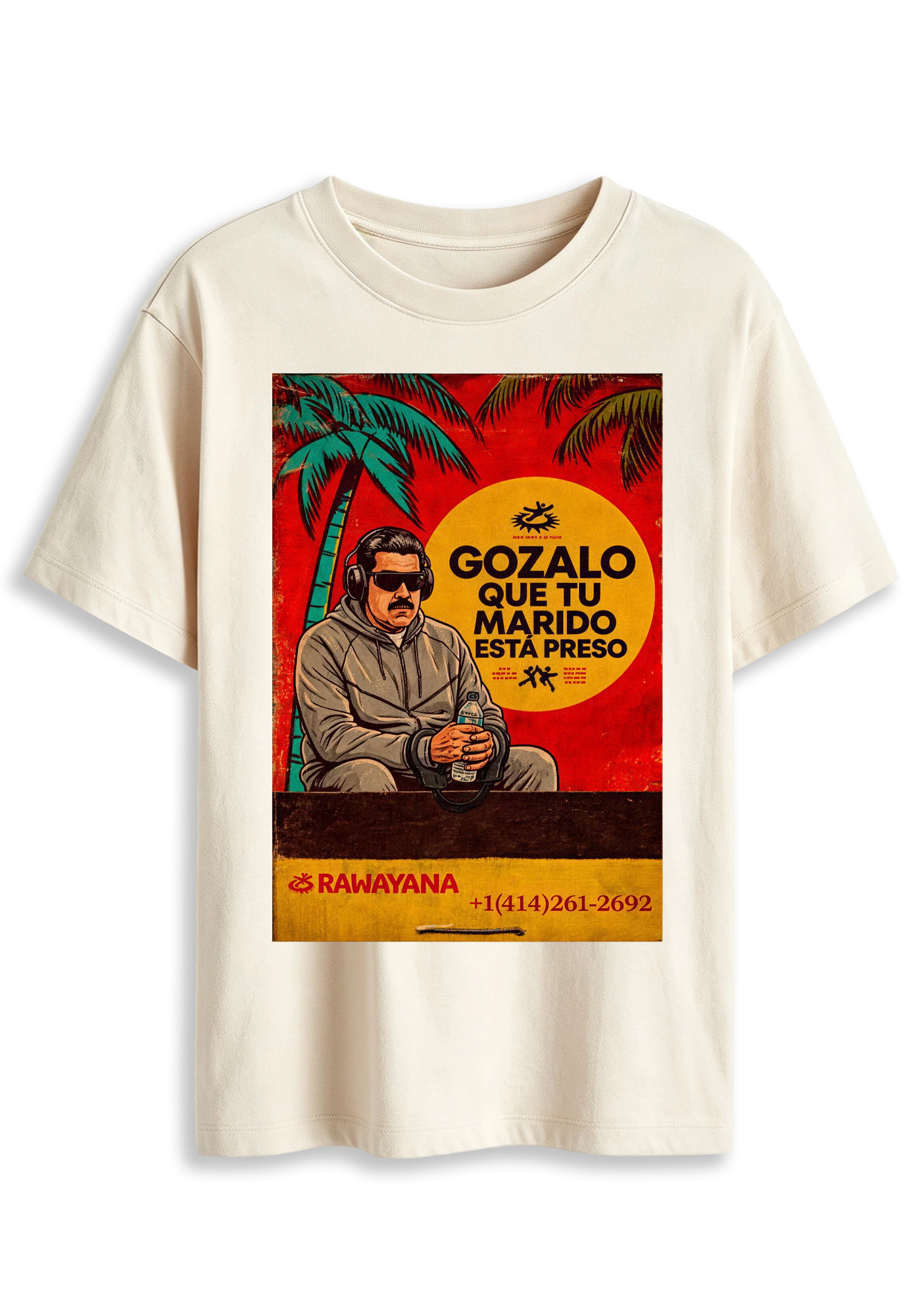 Gozalo Que Tu Marido Esta Preso Retro Music Graphic T-Shirt