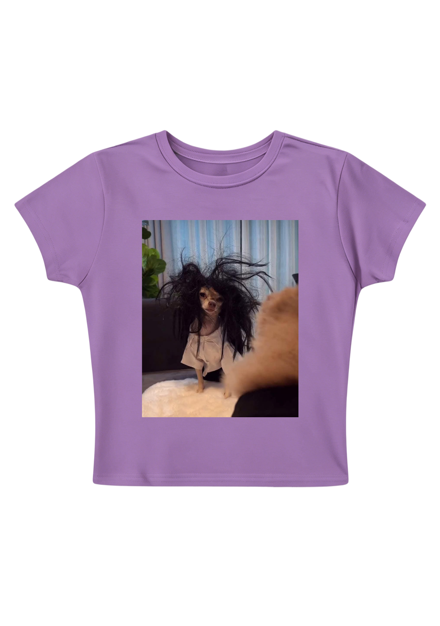 Retro Crazy Hair Chihuahua Meme Y2K Baby Tee