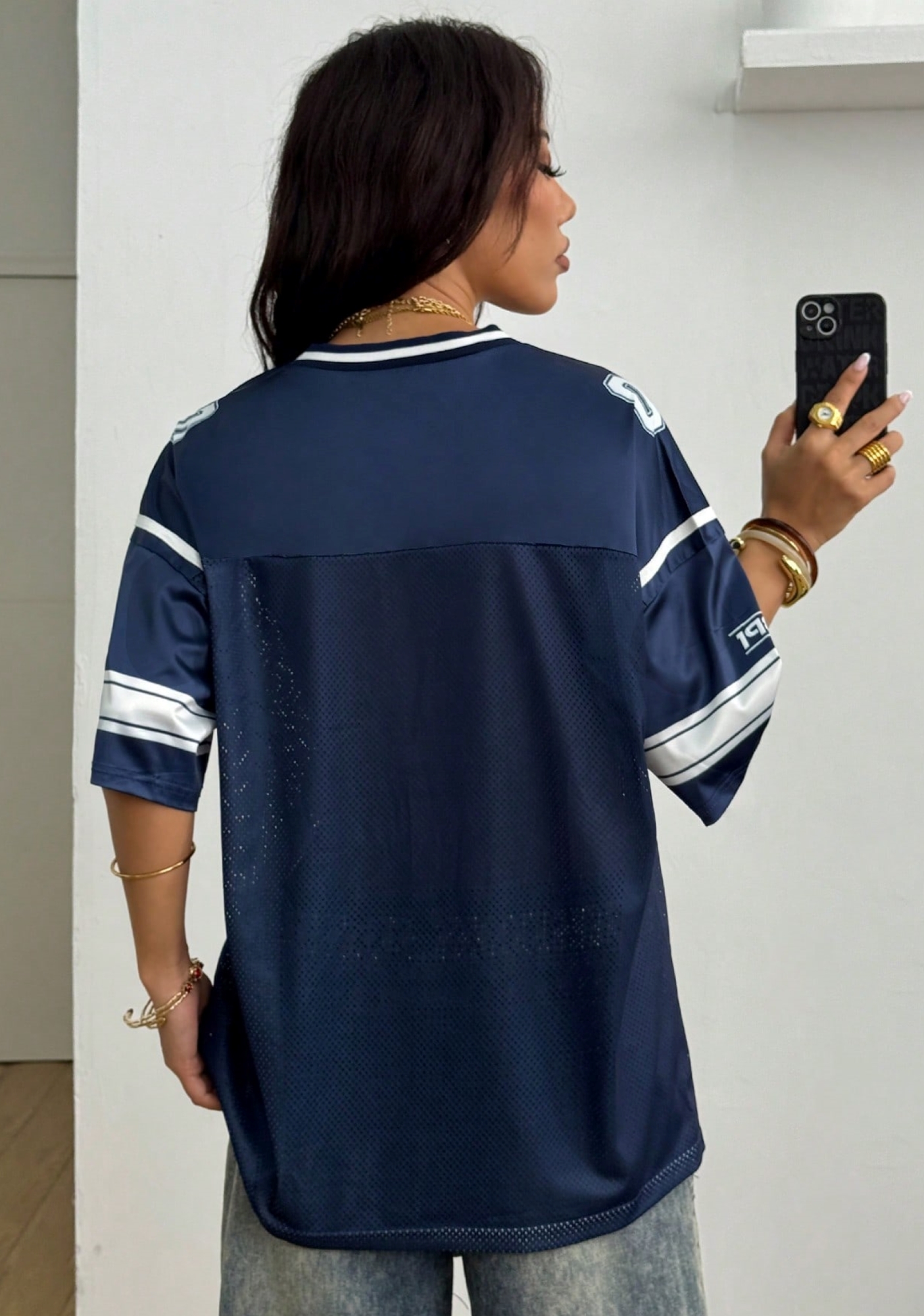 Women's Summer Streetwear Mesh Jersey Shirts