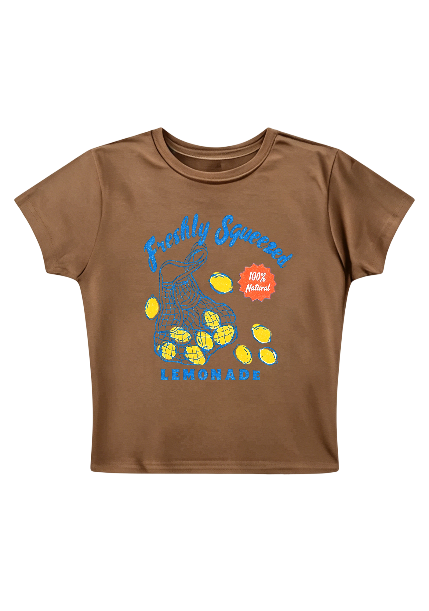 Freshly Squeezed 100% Natural Lemonade Y2K Baby Tee