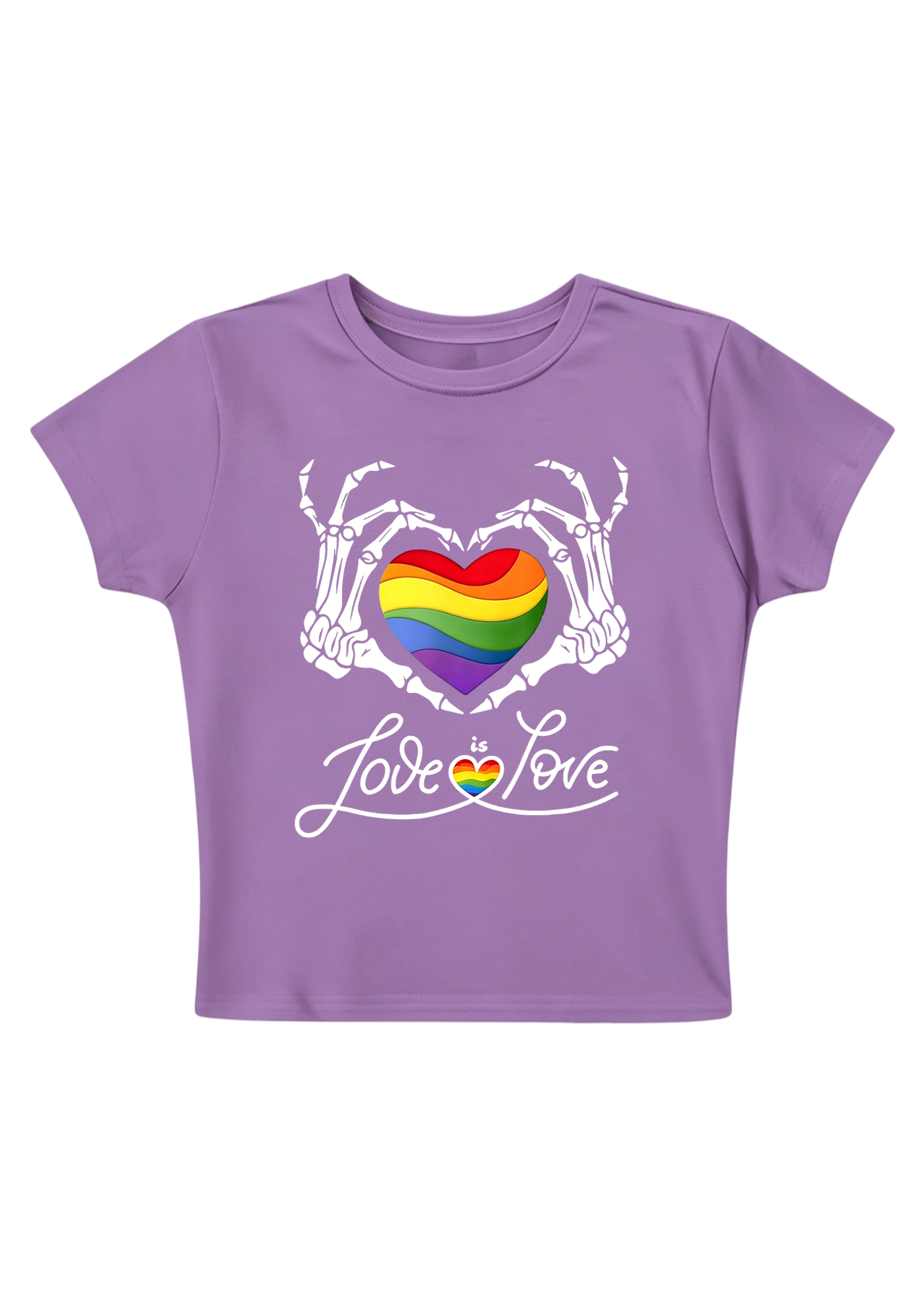 Pride Skeleton Love Y2K Baby Tee