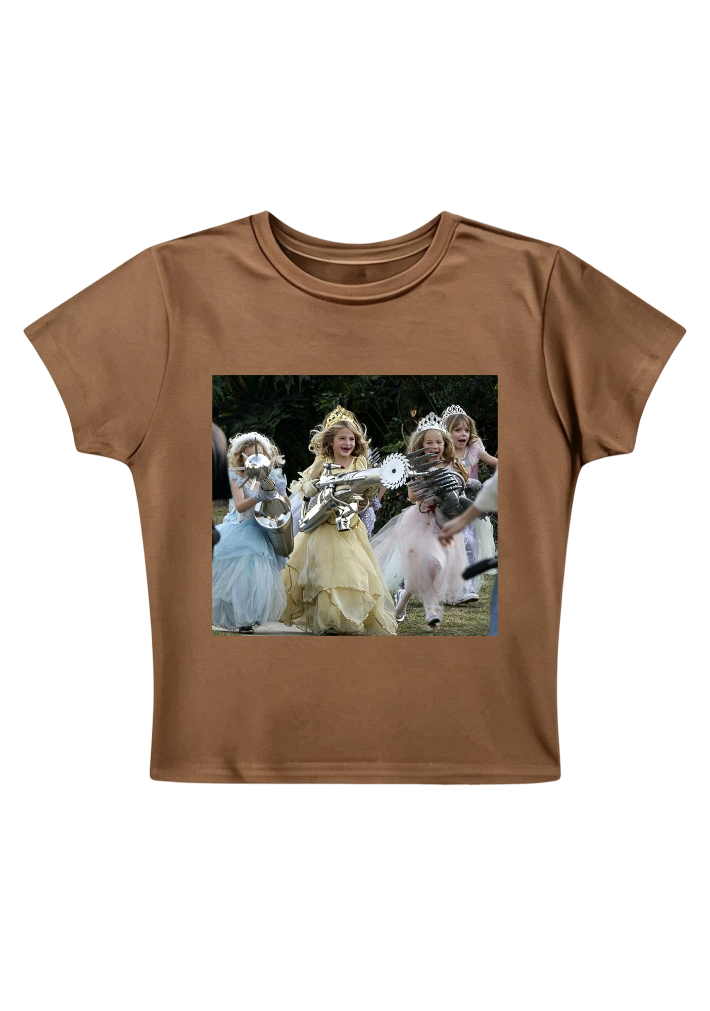 Princess Girls With Giant Weapons Meme Y2K Baby Tee