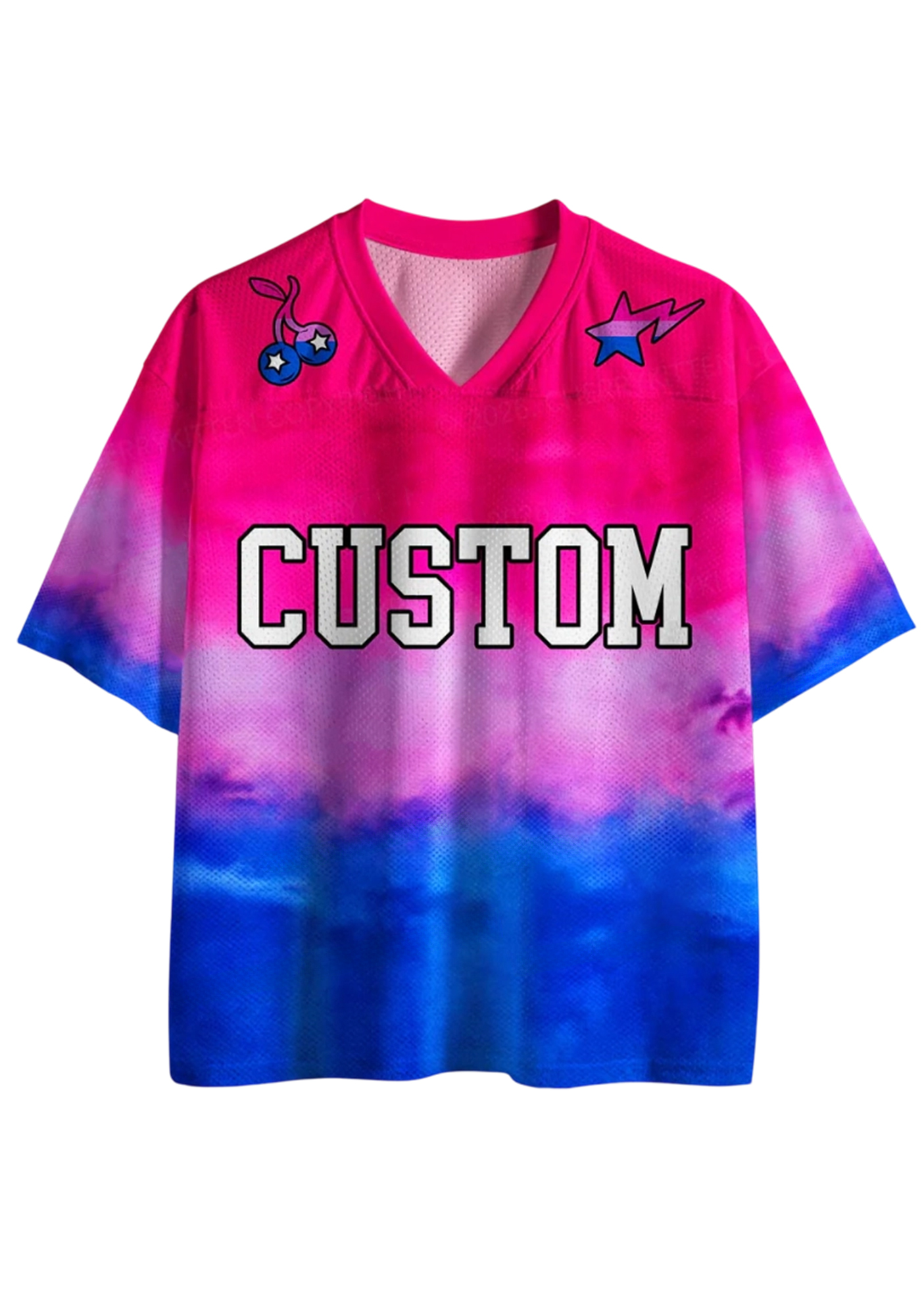 Custom Bisexual Flag Colors Pride Y2K Sport Jersey Shirts