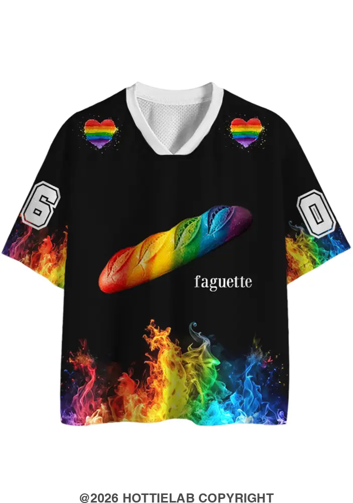 Pride Rainbow Faguette Bread Jersey Shirt