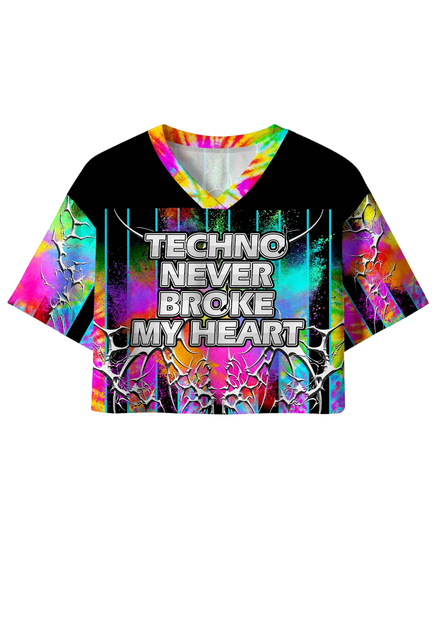 Techno Never Broke My Heart Y2K Crop Sport Jersey Shirts