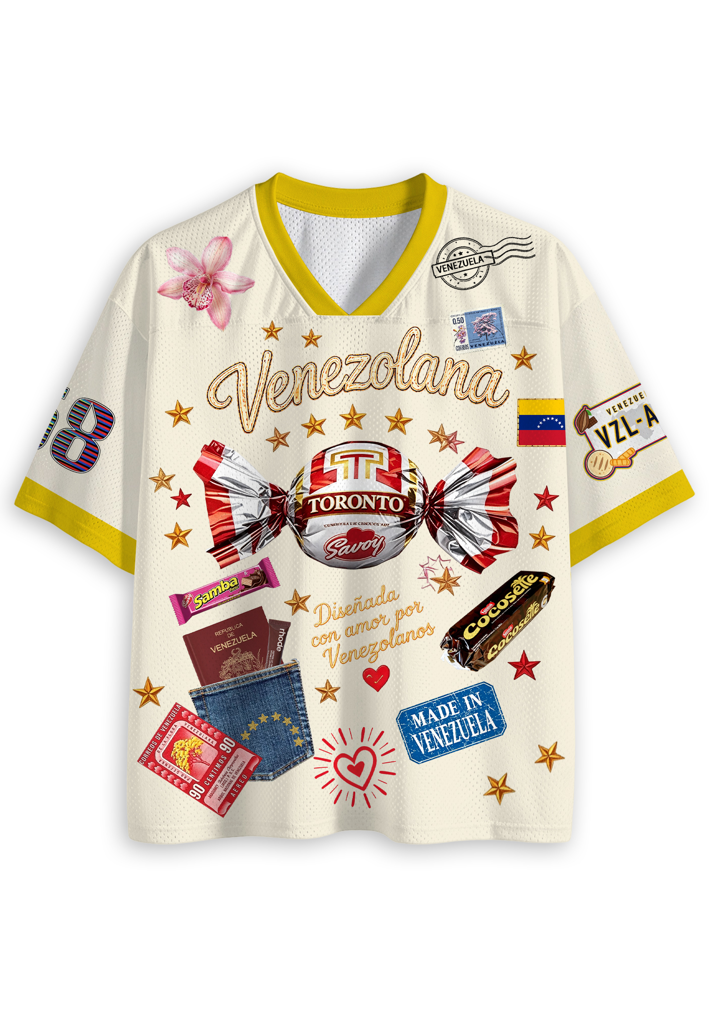 Venezolana Retro Candy Culture Mesh Jersey Shirt